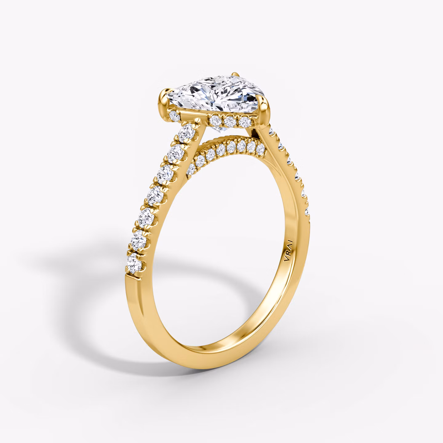 The Pavé Bridge Trillion | Yellow Gold