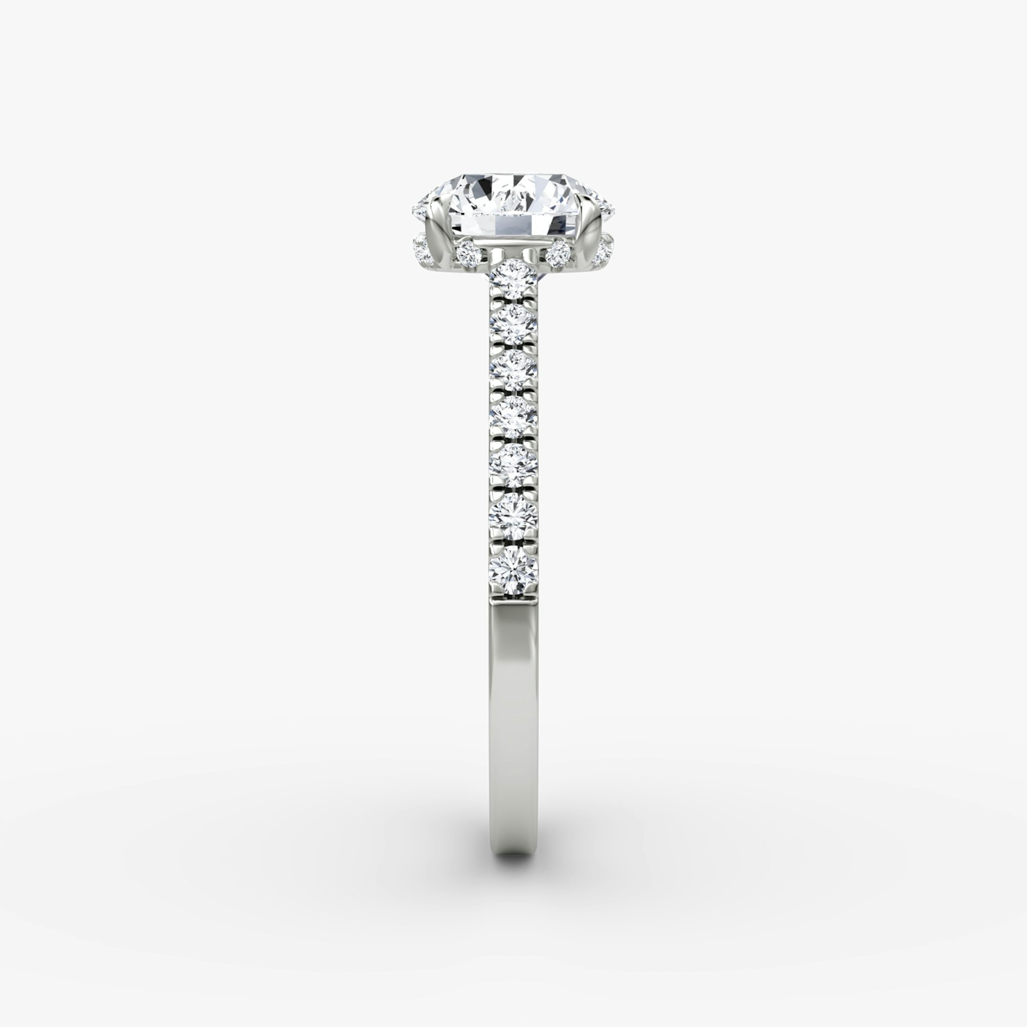 Pavé Bridge | Rund | Platin | bandAccent: Mit Pavé-Besatz | caratWeight: 1.5ct | diamondOrientation: vertical