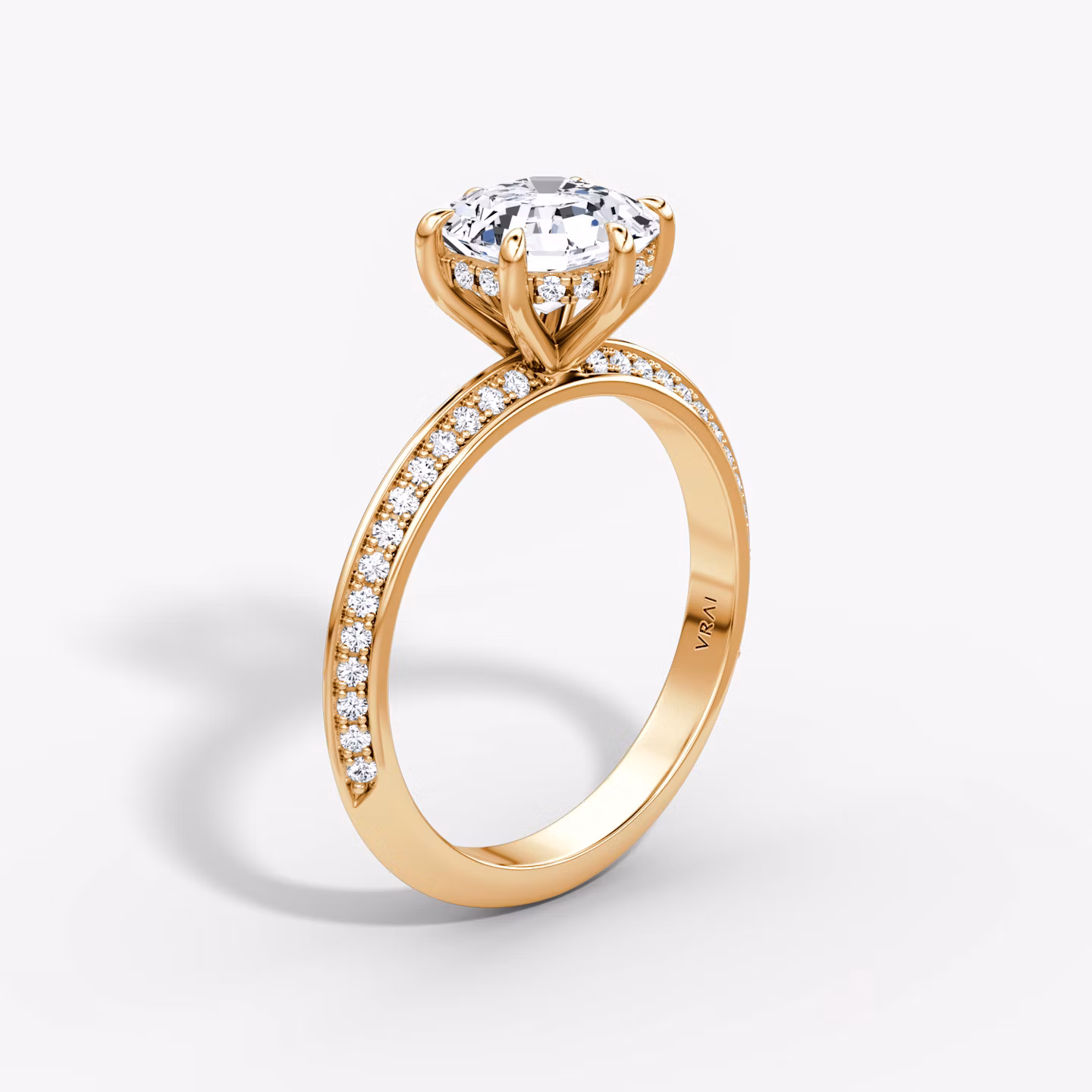 The Knife-Edge Asscher | Rose Gold