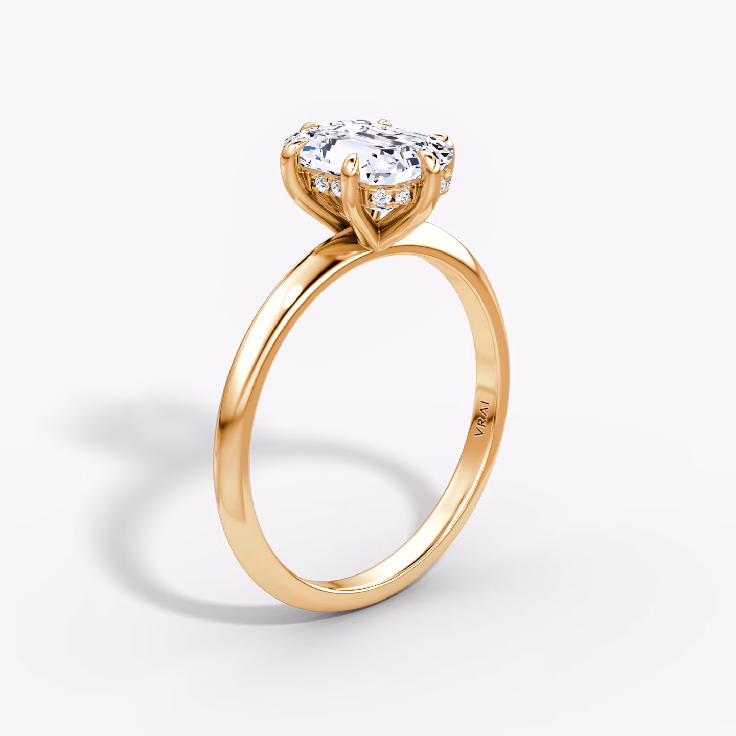 The Knife-Edge Emerald | Rose Gold