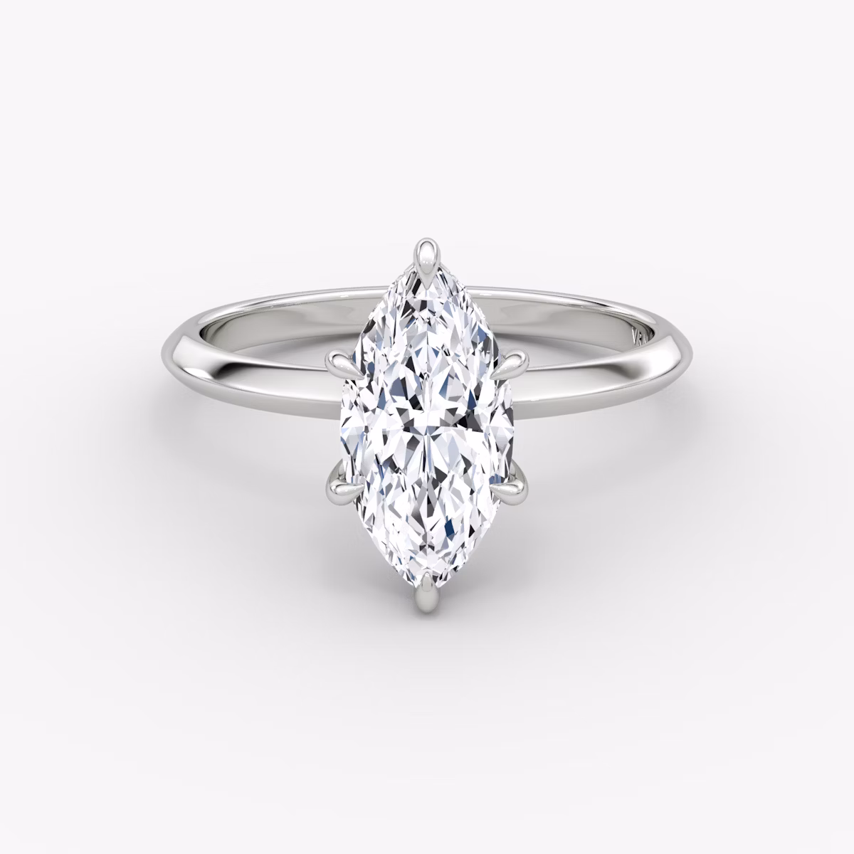 Knife-Edge | Marquise | 18k | Weißgold | bandAccent: Ohne Pavé-Besatz | hiddenHalo: yes | diamondOrientation: vertical | caratWeight: other