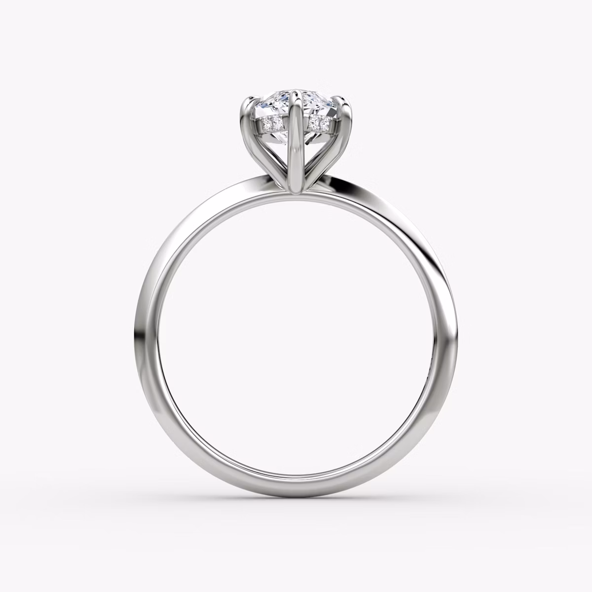 Knife-Edge | Marquise | 18k | Weißgold | bandAccent: Ohne Pavé-Besatz | hiddenHalo: yes | diamondOrientation: vertical | caratWeight: other