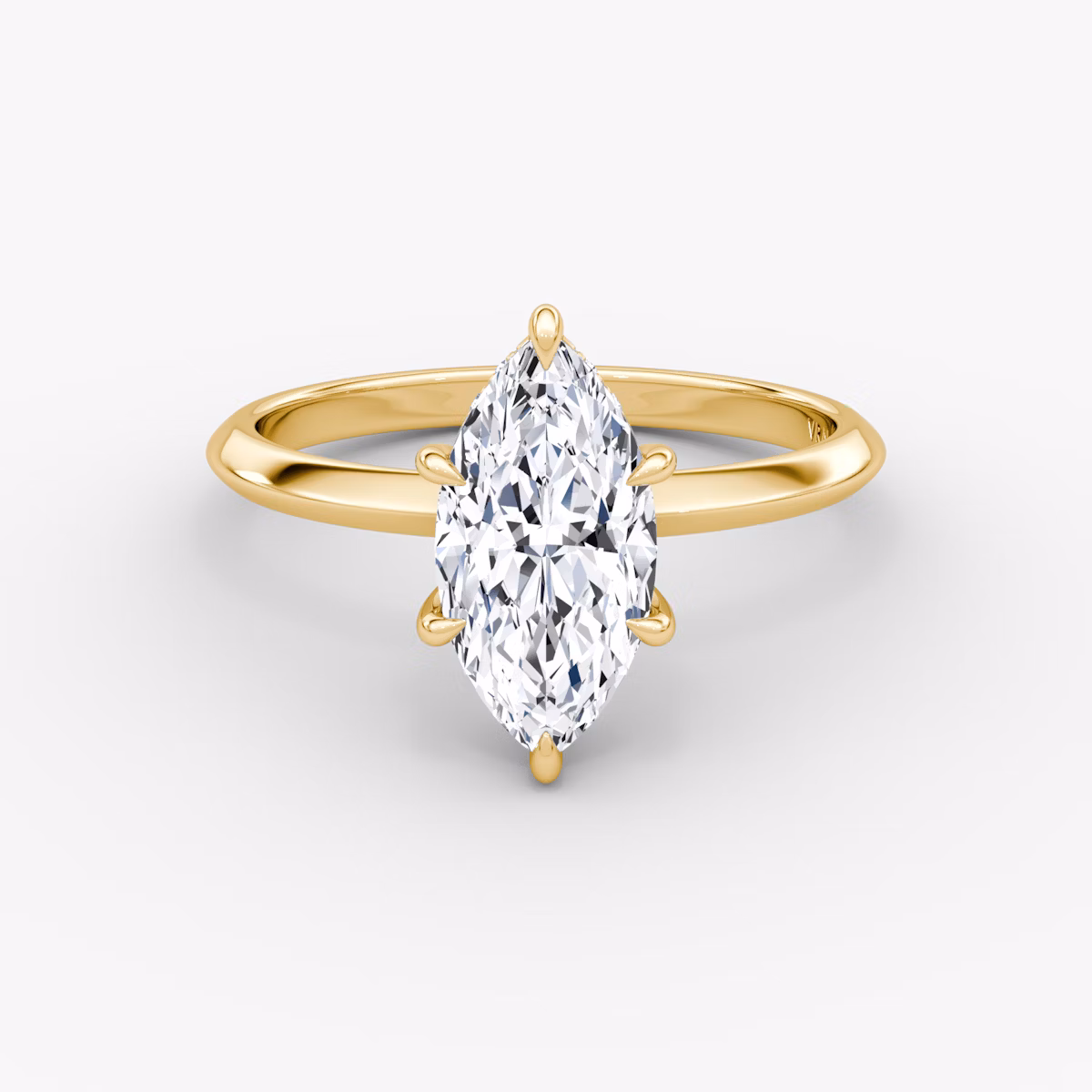 Knife-Edge | Marquise | 18k | Gelbgold | bandAccent: Ohne Pavé-Besatz | hiddenHalo: yes | diamondOrientation: vertical | caratWeight: other
