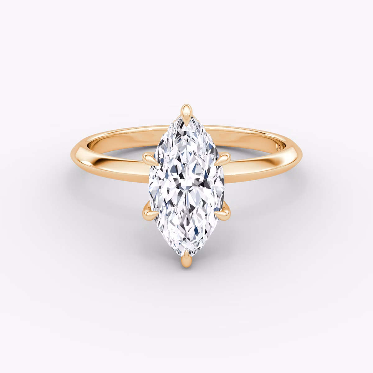 Knife-Edge | Marquise | 14k | Roségold | bandAccent: Ohne Pavé-Besatz | hiddenHalo: yes | diamondOrientation: vertical | caratWeight: other
