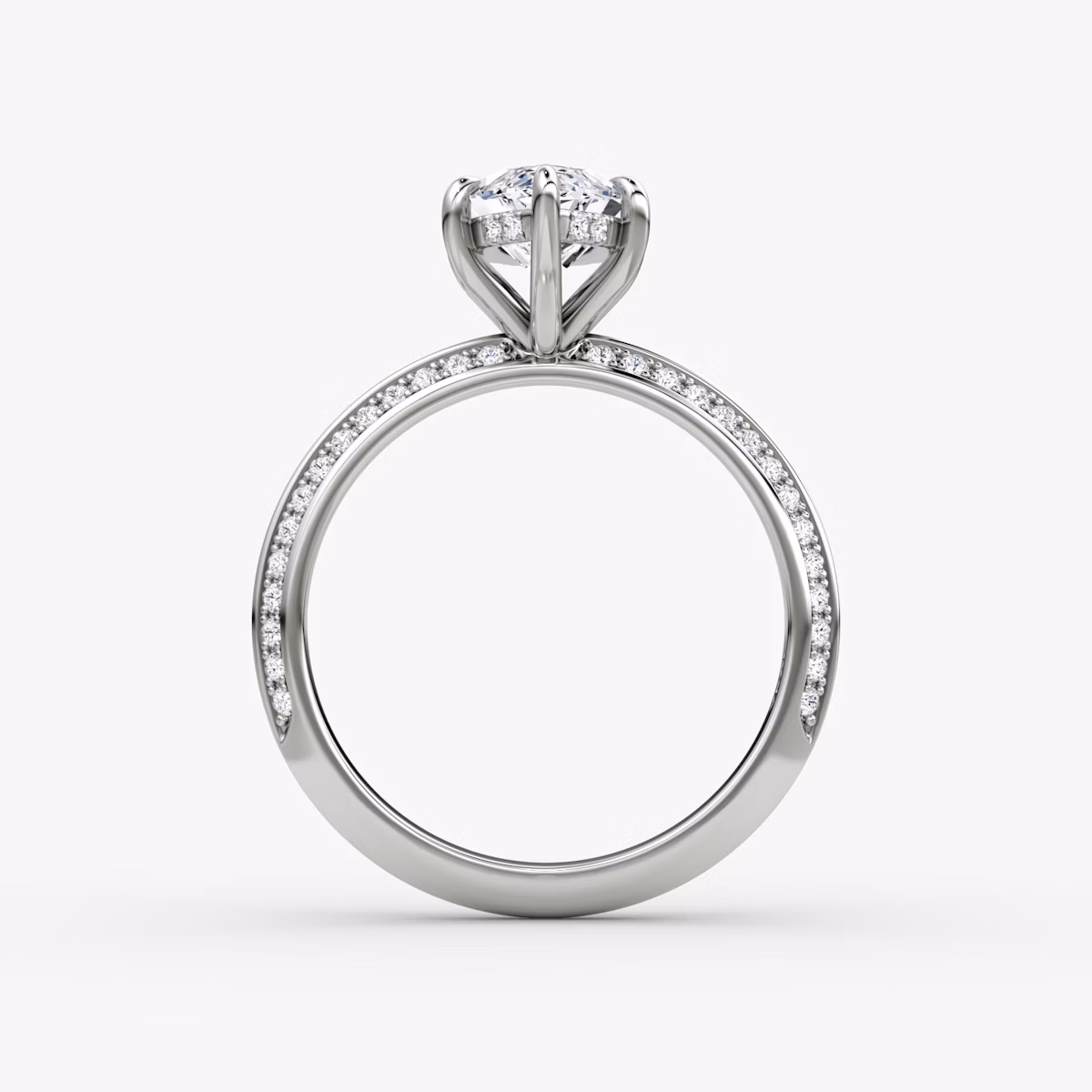 Knife-Edge | Marquise | Platin | bandAccent: Mit Pavé-Besatz | hiddenHalo: yes | diamondOrientation: vertical | caratWeight: other