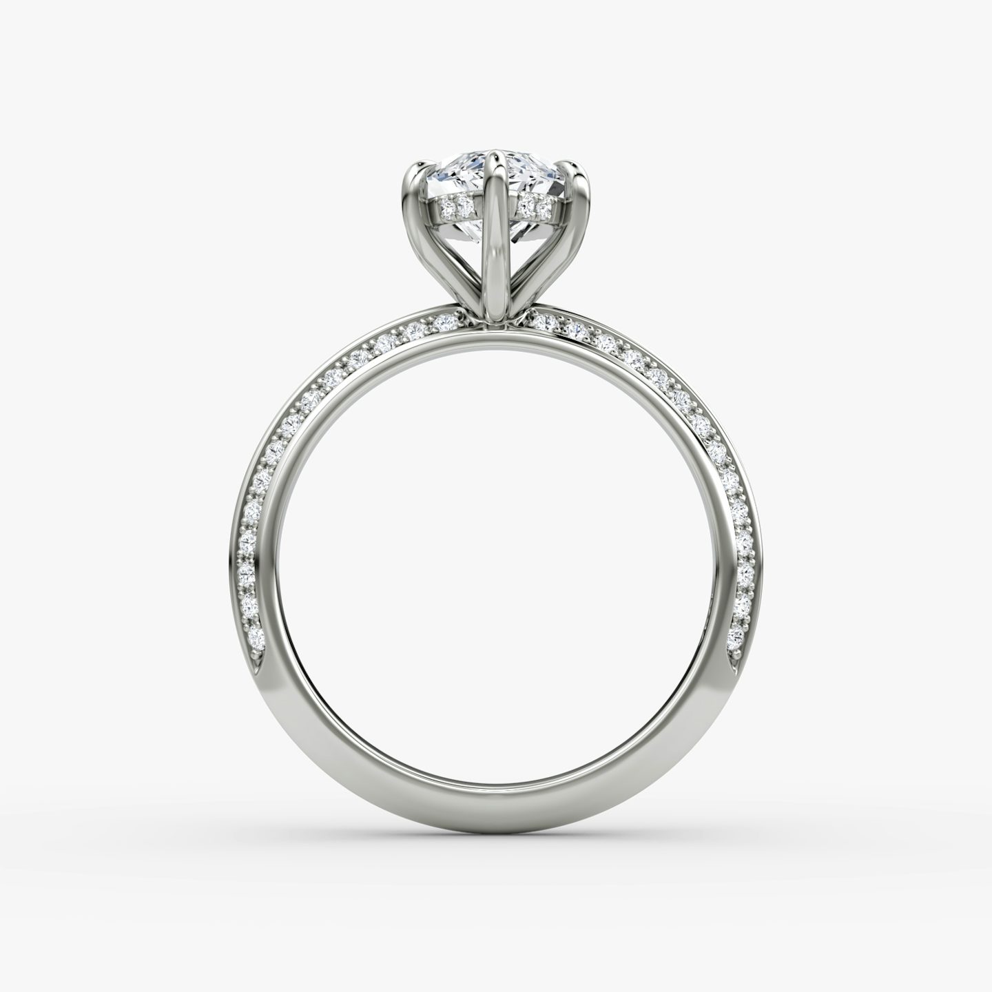 The Knife-Edge | Marquise | 18k | White Gold | bandAccent: Pavé | hiddenHalo: yes | diamondOrientation: vertical | caratWeight: other