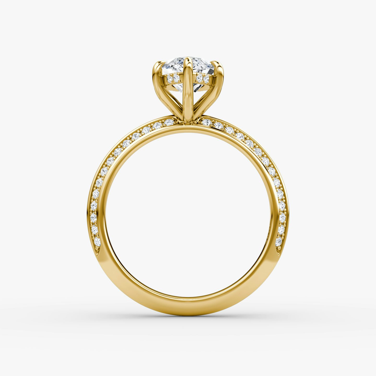 The Knife-Edge | Marquise | 18k | Yellow Gold | bandAccent: Pavé | hiddenHalo: yes | diamondOrientation: vertical | caratWeight: other
