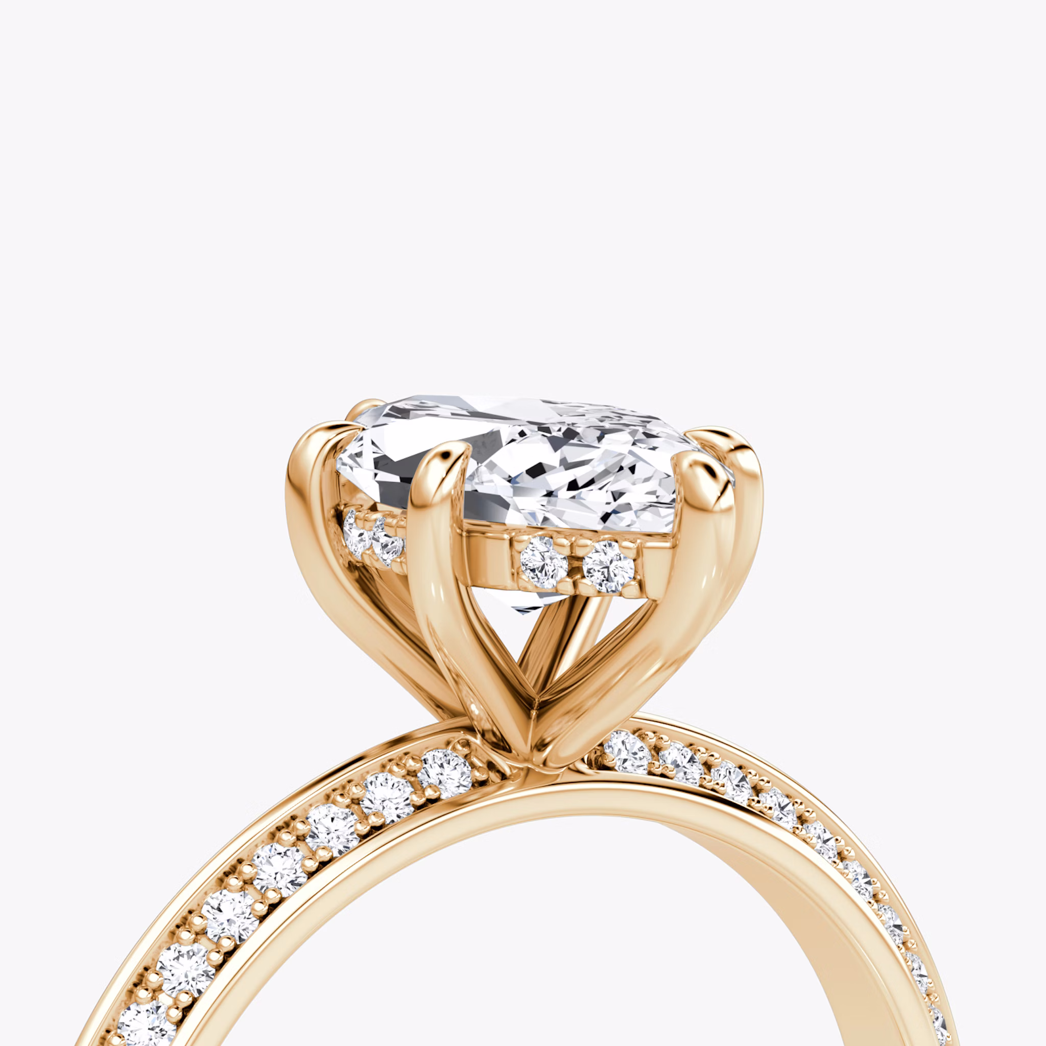 The Knife-Edge | Marquise | 14k | Rose Gold | bandAccent: Pavé | hiddenHalo: yes | diamondOrientation: vertical | caratWeight: other