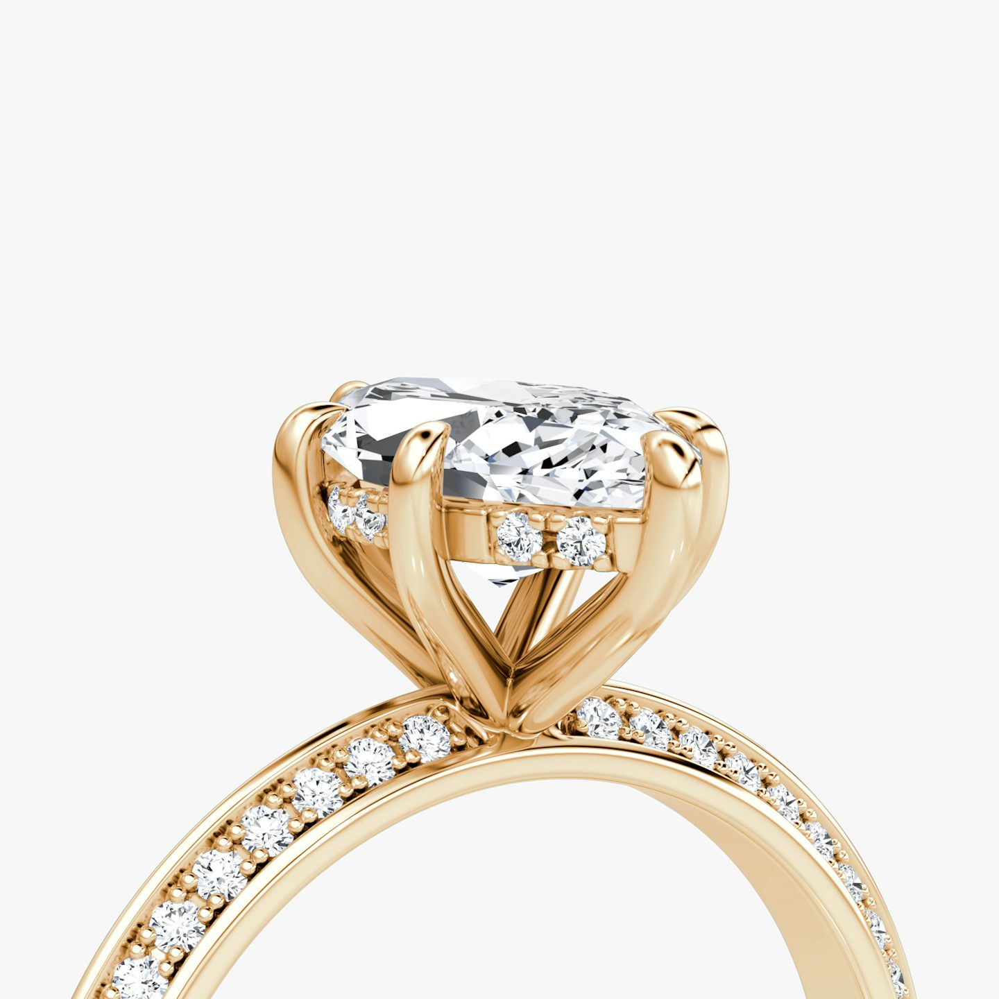 The Knife-Edge | Marquise | 14k | Rose Gold | bandAccent: Pavé | hiddenHalo: yes | diamondOrientation: vertical | caratWeight: other