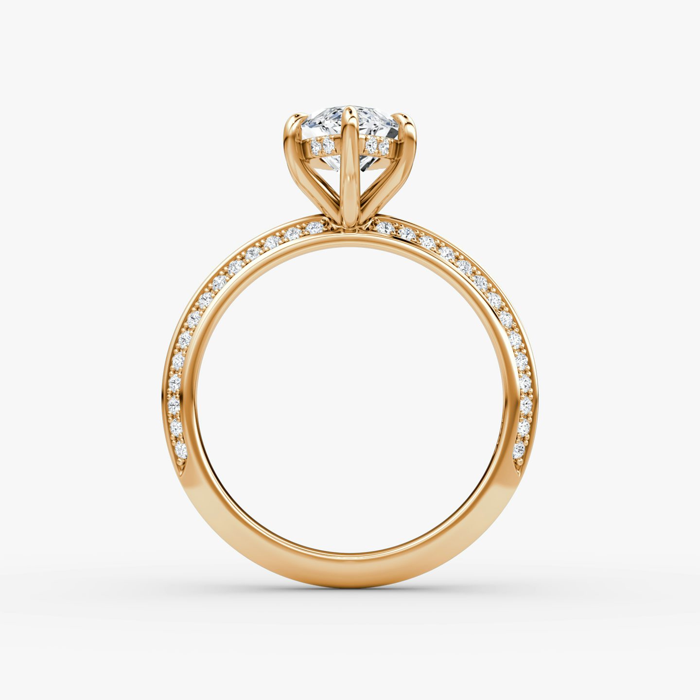 The Knife-Edge | Marquise | 14k | Rose Gold | bandAccent: Pavé | hiddenHalo: yes | diamondOrientation: vertical | caratWeight: other