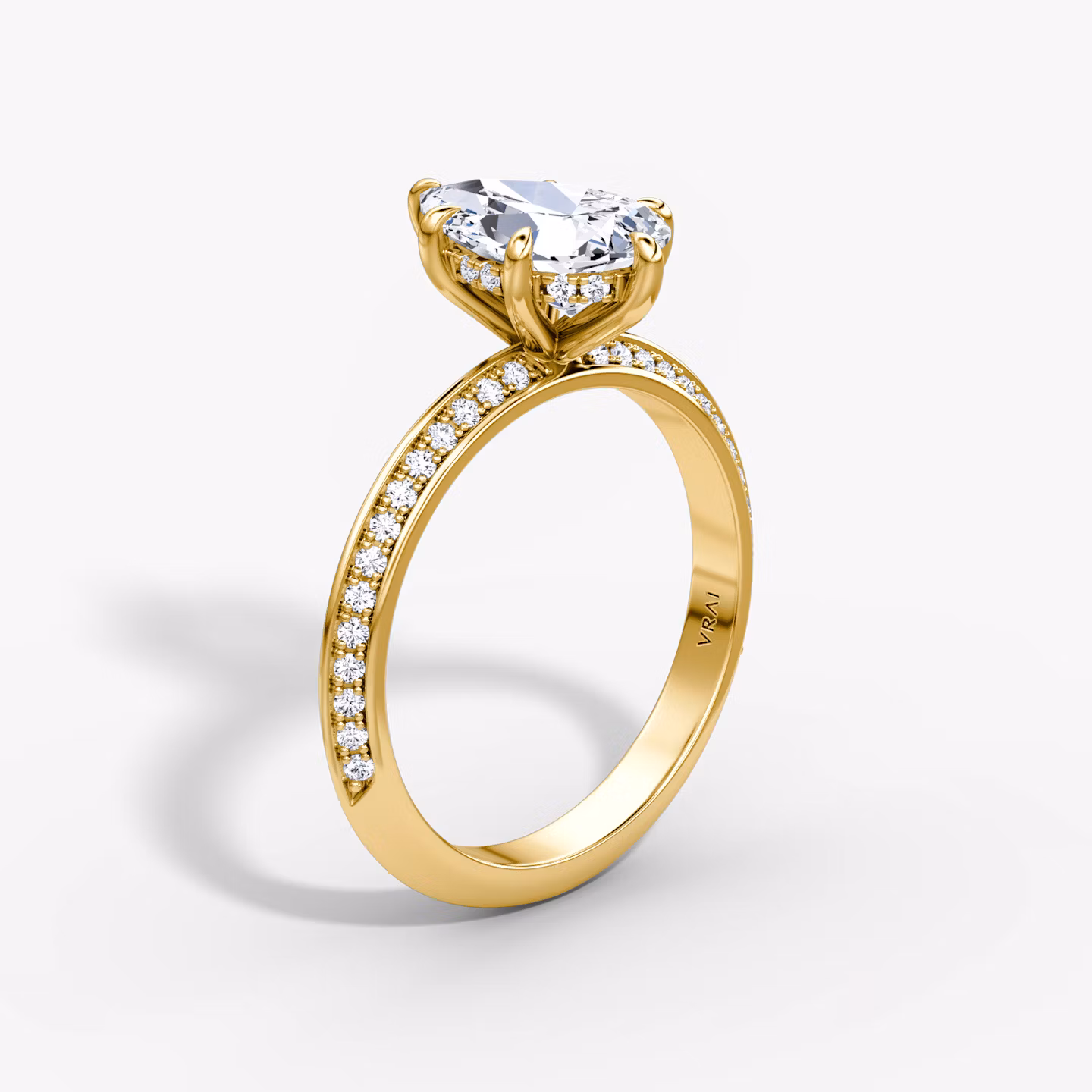 The Knife-Edge Pear | Yellow Gold