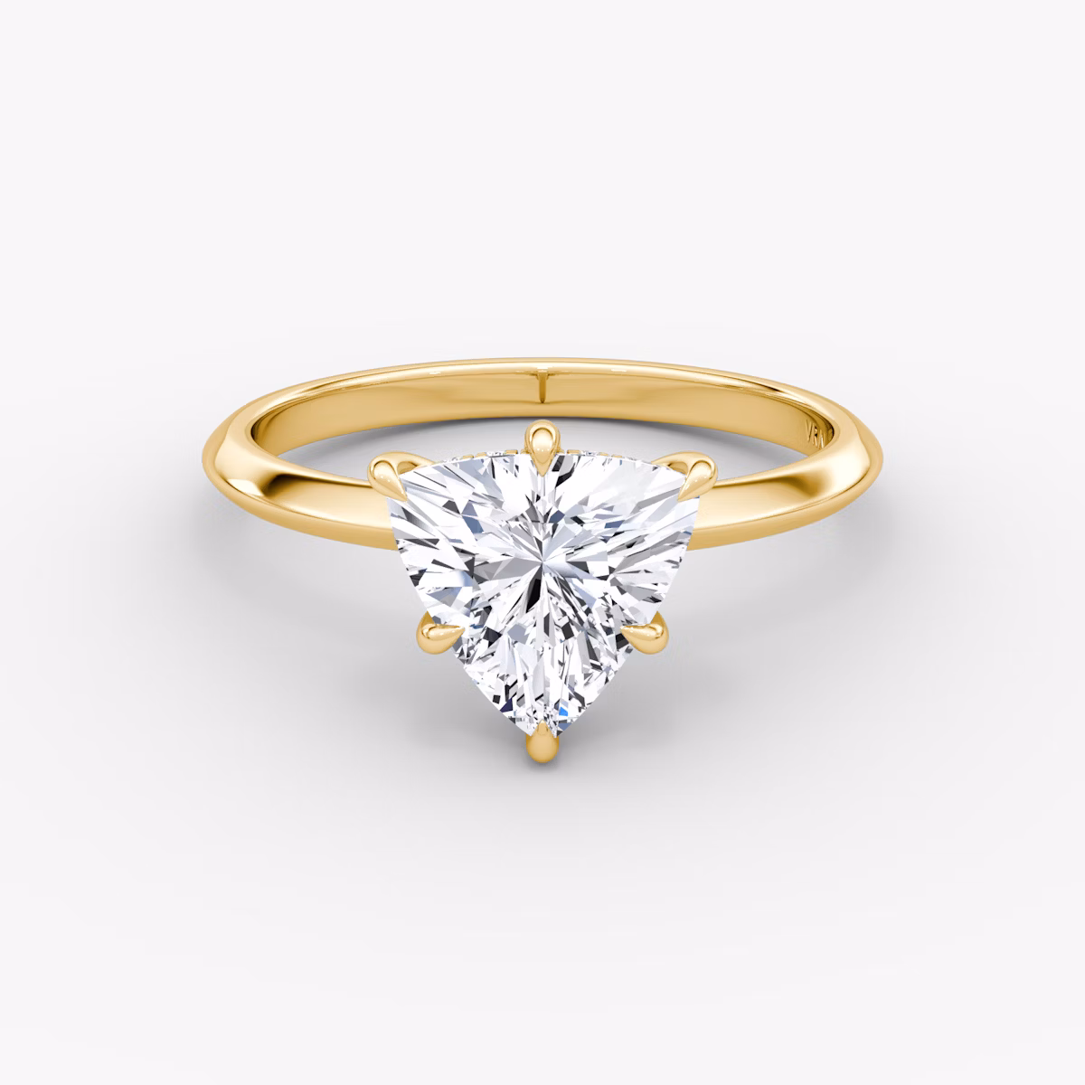 Knife-Edge | Trillant | 18k | Gelbgold | bandAccent: Ohne Pavé-Besatz | hiddenHalo: yes | diamondOrientation: vertical | caratWeight: other