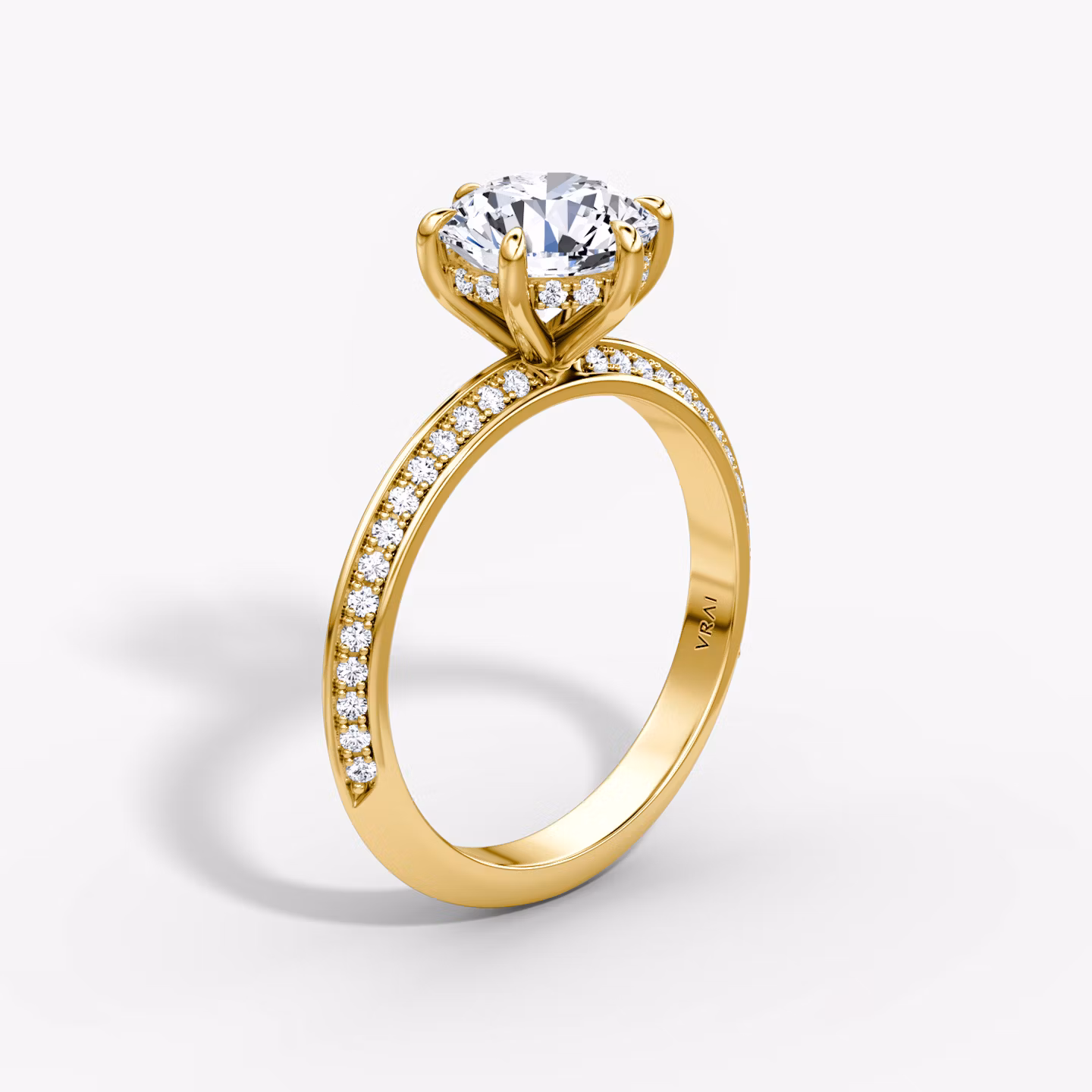 The Knife-Edge Round Brilliant | Yellow Gold