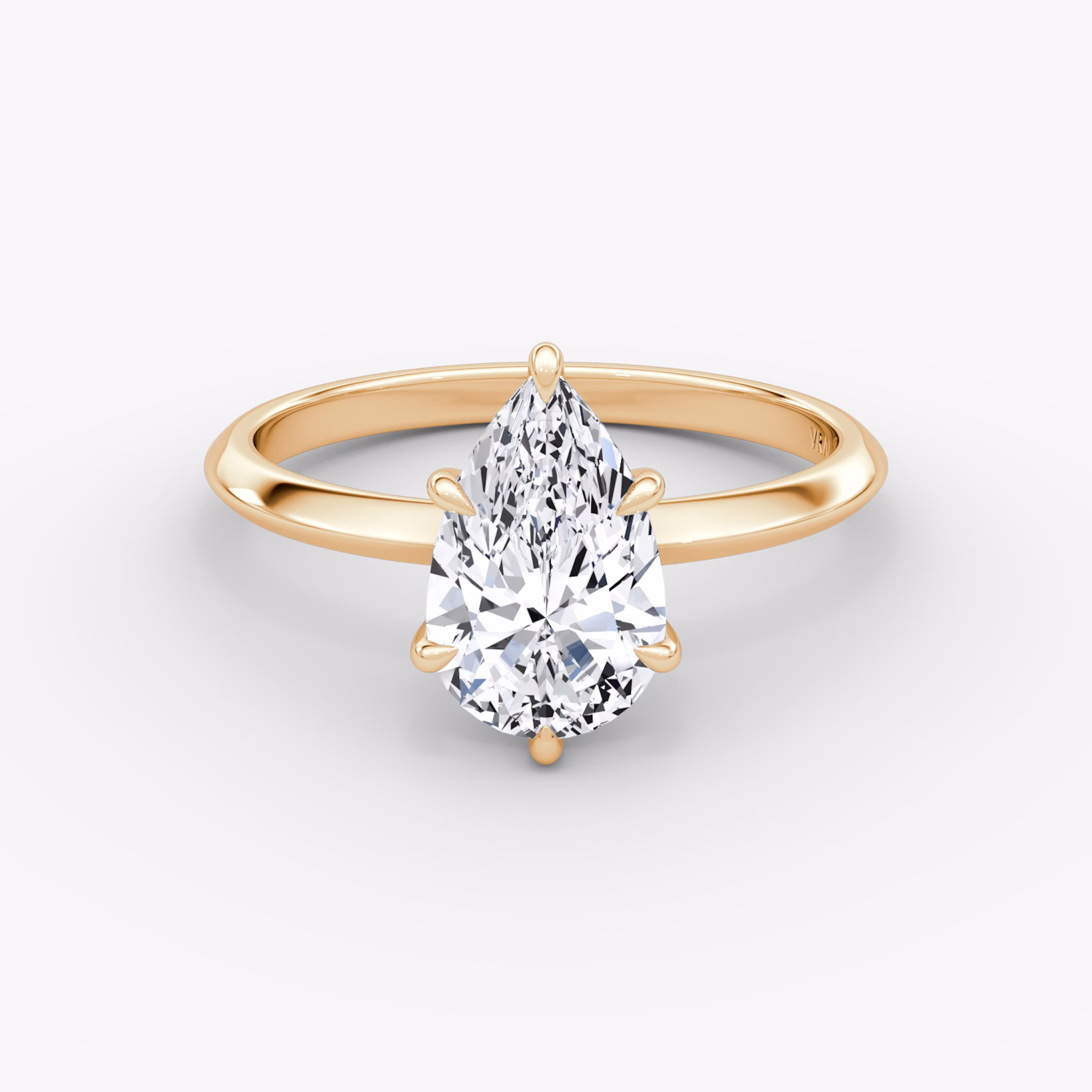 Knife-Edge | Tropfen | 14k | Roségold | bandAccent: Ohne Pavé-Besatz | hiddenHalo: yes | diamondOrientation: vertical | caratWeight: other