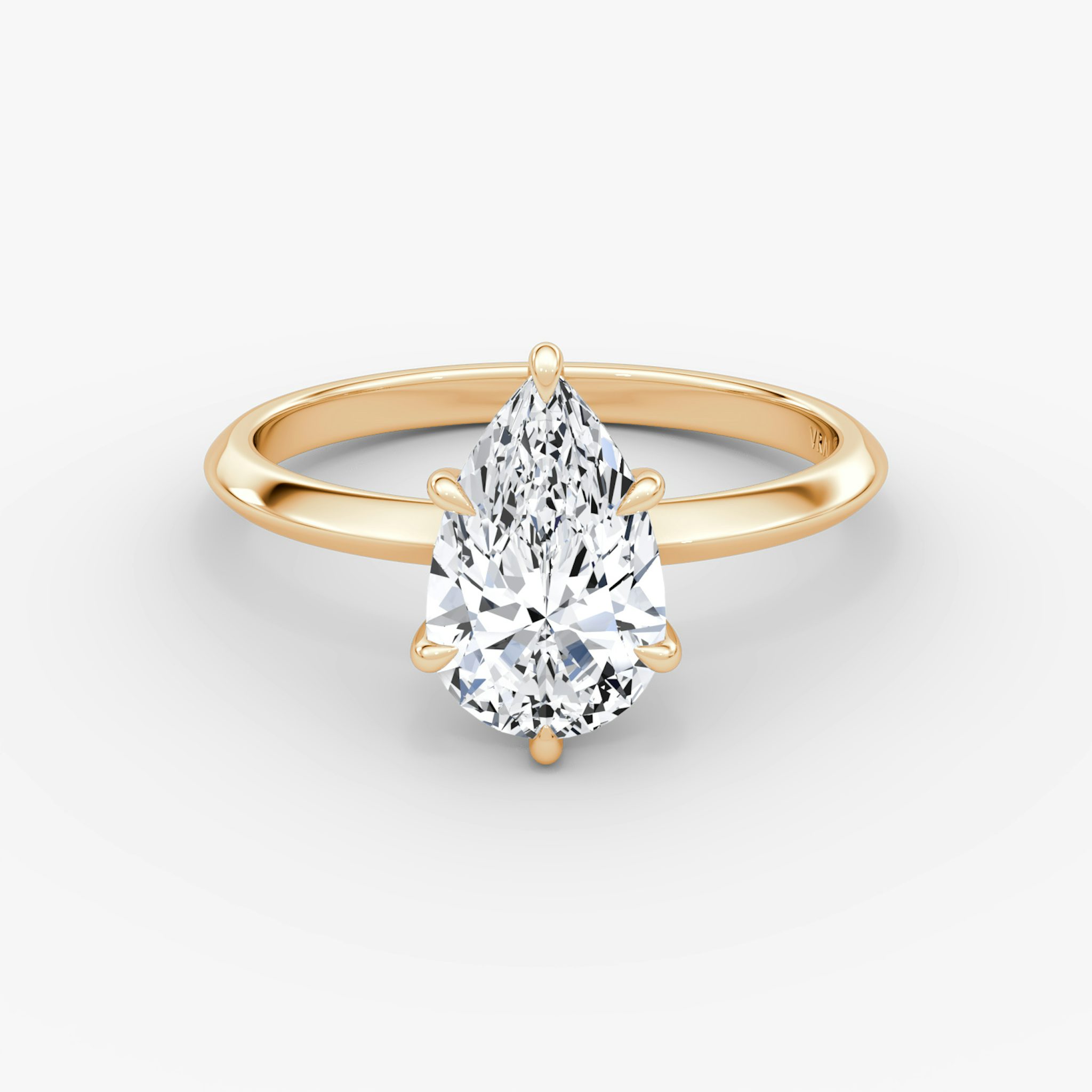 Knife-Edge | Tropfen | 14k | Roségold | bandAccent: Ohne Pavé-Besatz | hiddenHalo: yes | diamondOrientation: vertical | caratWeight: other