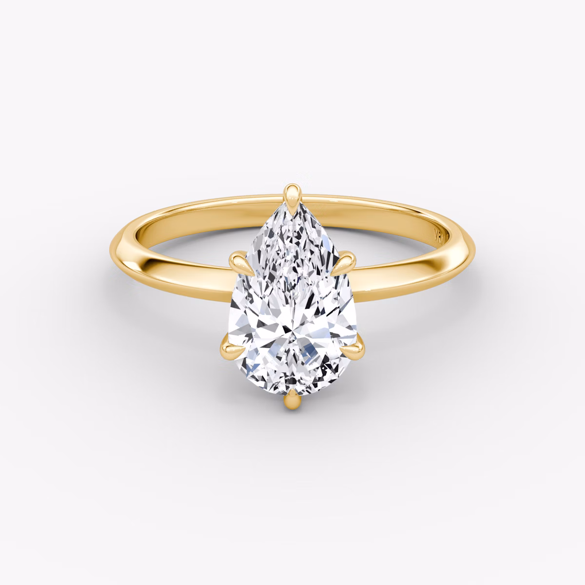 Knife-Edge | Tropfen | 18k | Gelbgold | bandAccent: Ohne Pavé-Besatz | hiddenHalo: yes | diamondOrientation: vertical | caratWeight: other