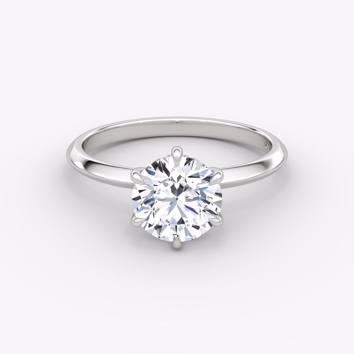 Anillo de compromiso Knife-Edge | Brillante | 18k | Oro blanco | bandAccent: Simple | caratWeight: other | hiddenHalo: yes | diamondOrientation: vertical