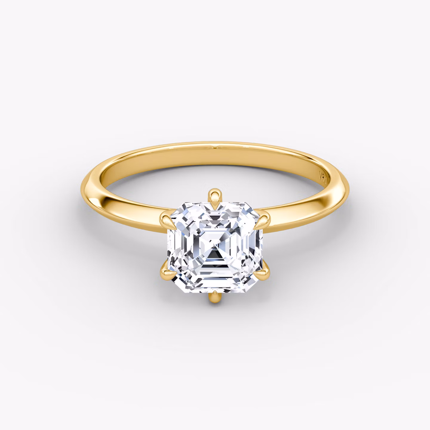 The Knife-Edge Asscher | Yellow Gold