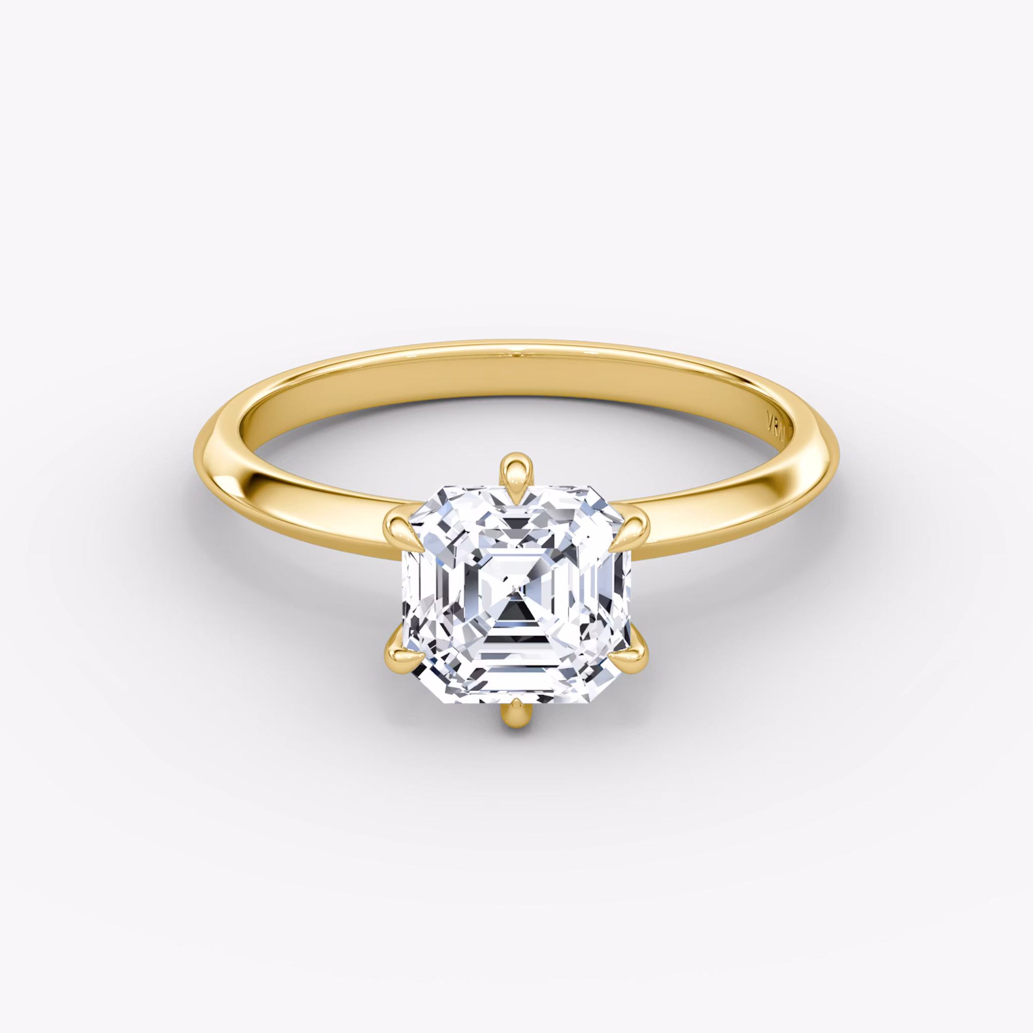 The Knife-Edge Asscher | Yellow Gold