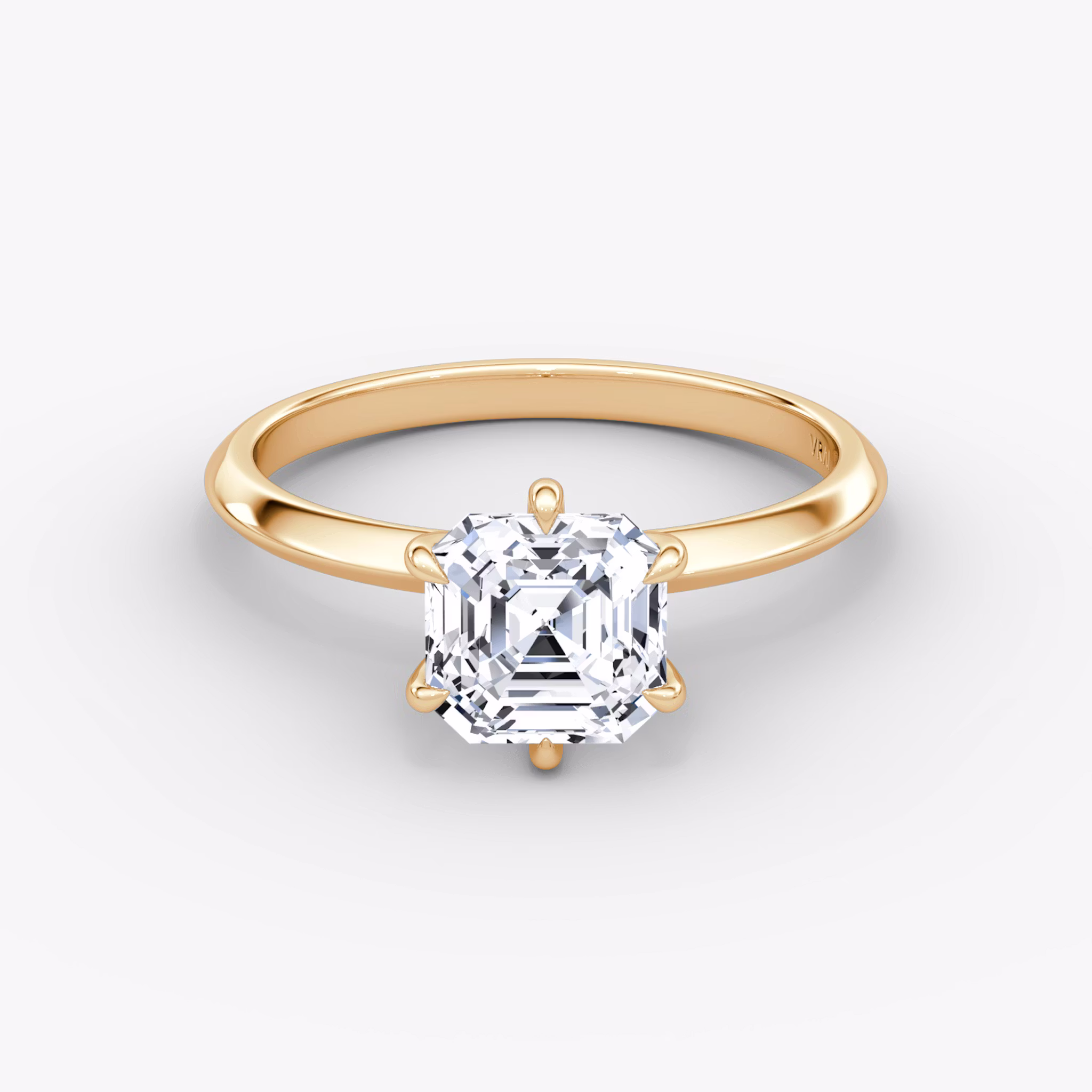 The Knife-Edge Asscher | Rose Gold