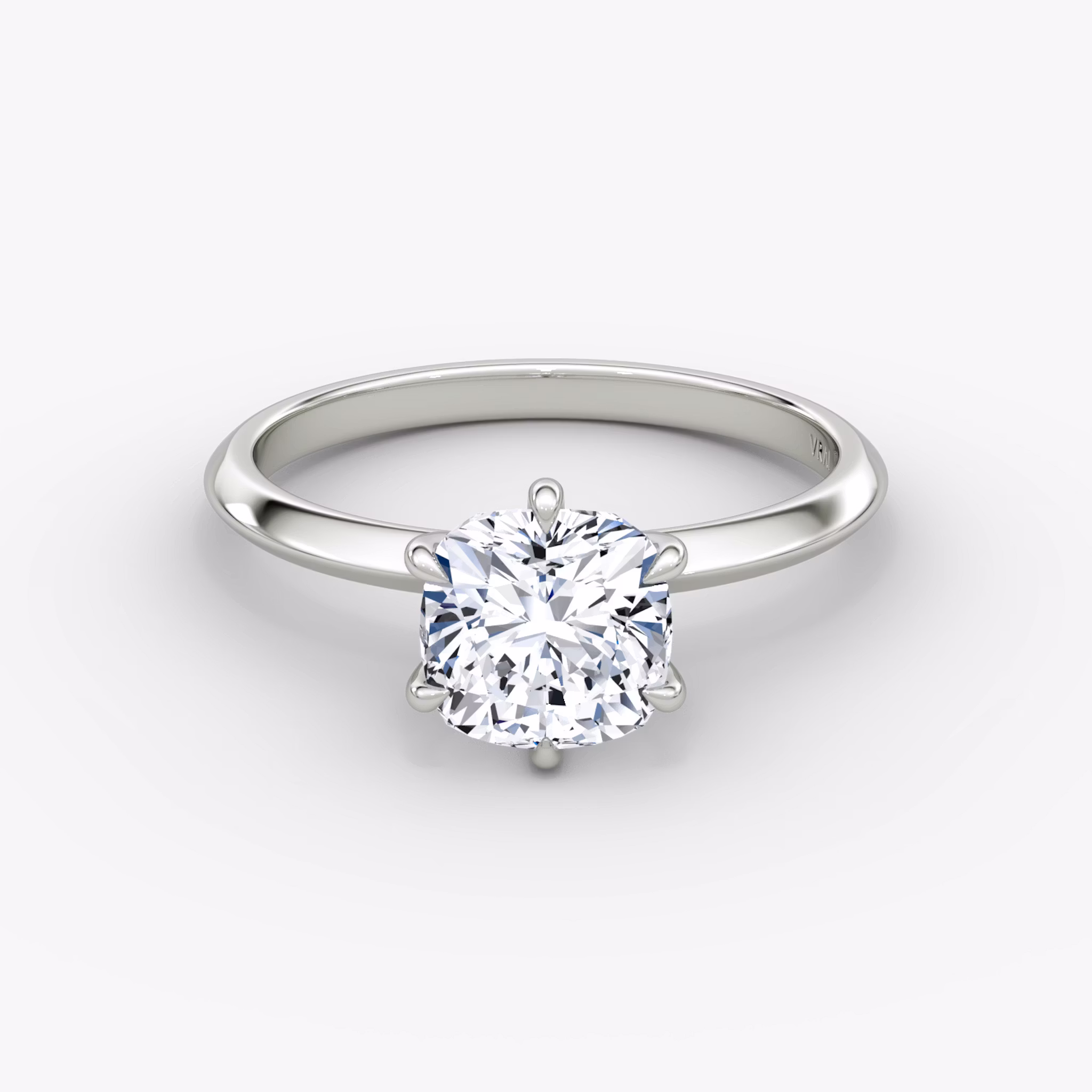 The Knife-Edge Cushion | White Gold