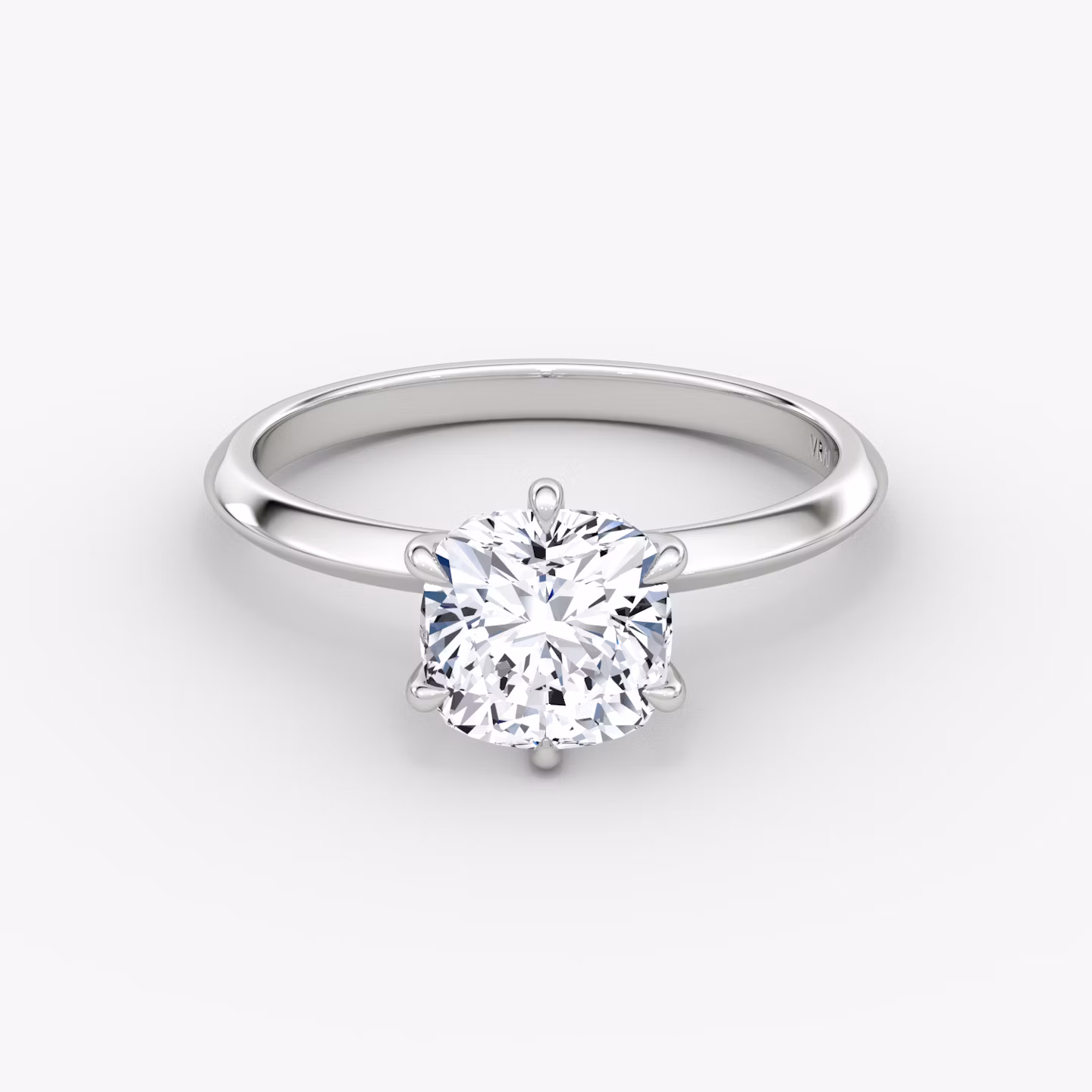The Knife-Edge | Cushion | Platinum | bandAccent: Plain | hiddenHalo: no | diamondOrientation: vertical | caratWeight: other