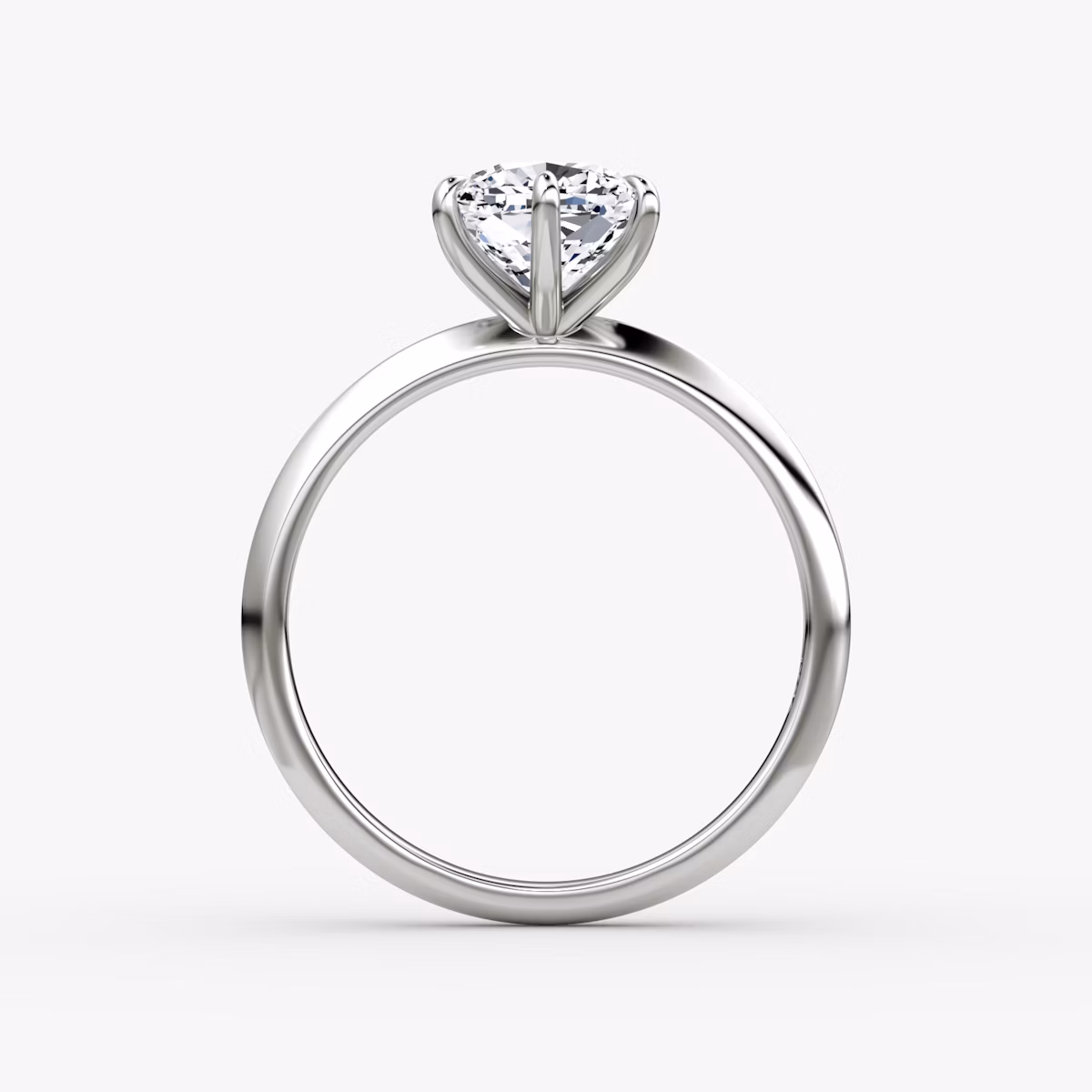 The Knife-Edge | Cushion | 18k | White Gold | bandAccent: Plain | hiddenHalo: no | diamondOrientation: vertical | caratWeight: other