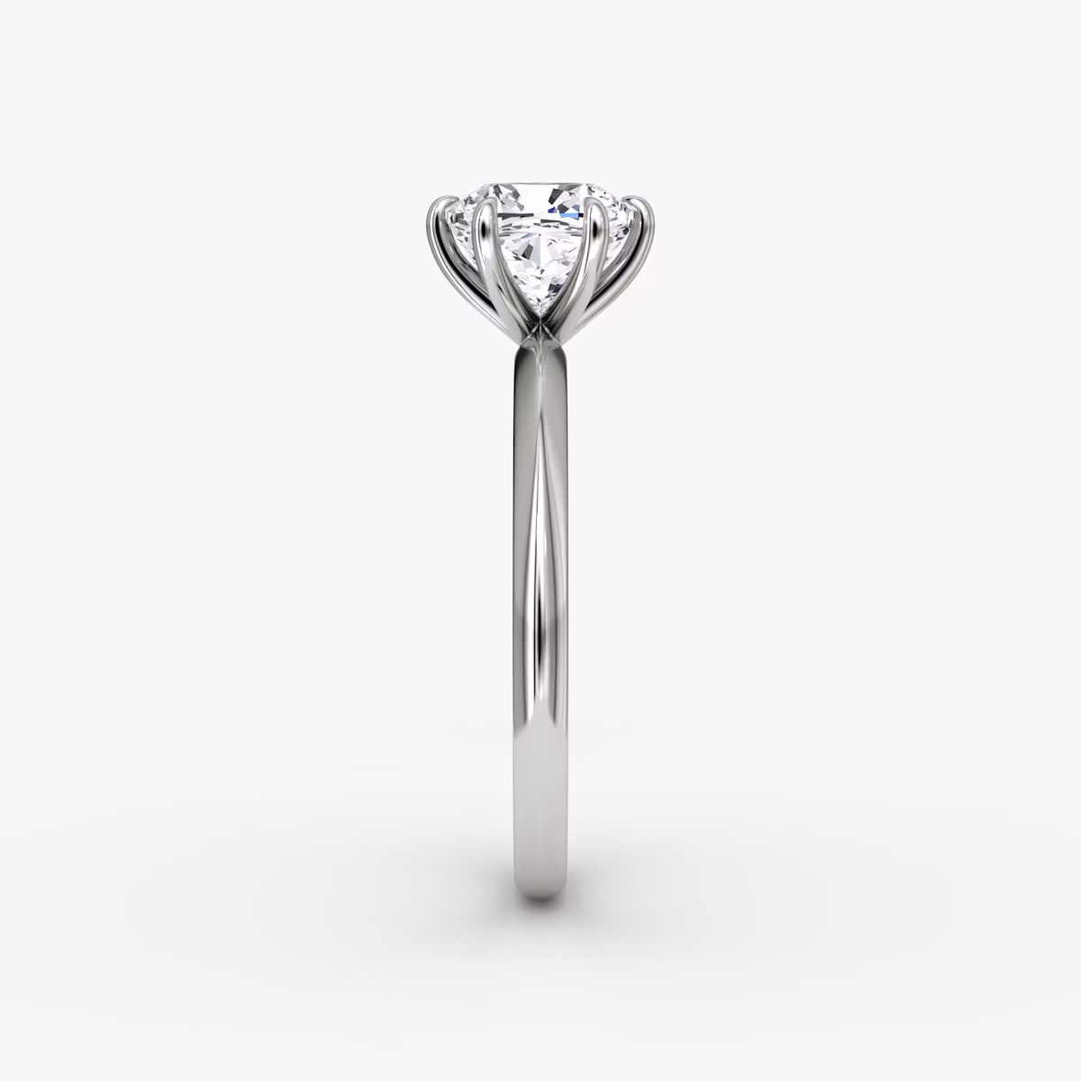The Knife-Edge | Cushion | 18k | White Gold | bandAccent: Plain | hiddenHalo: no | diamondOrientation: vertical | caratWeight: other