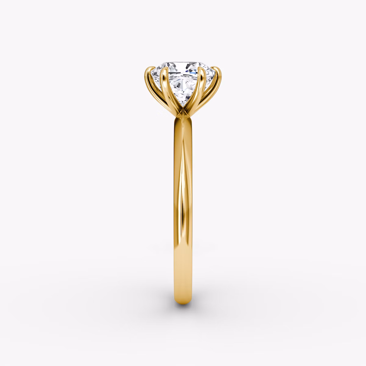 Knife-Edge | Cushion | 18k | Gelbgold | bandAccent: Ohne Pavé-Besatz | hiddenHalo: no | diamondOrientation: vertical | caratWeight: other