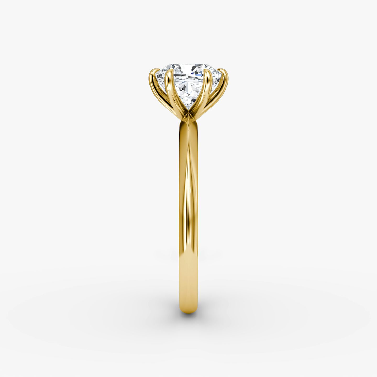 Anillo de compromiso Knife-Edge | Cojín | 18k | Oro amarillo | bandAccent: Simple | hiddenHalo: no | diamondOrientation: vertical | caratWeight: other
