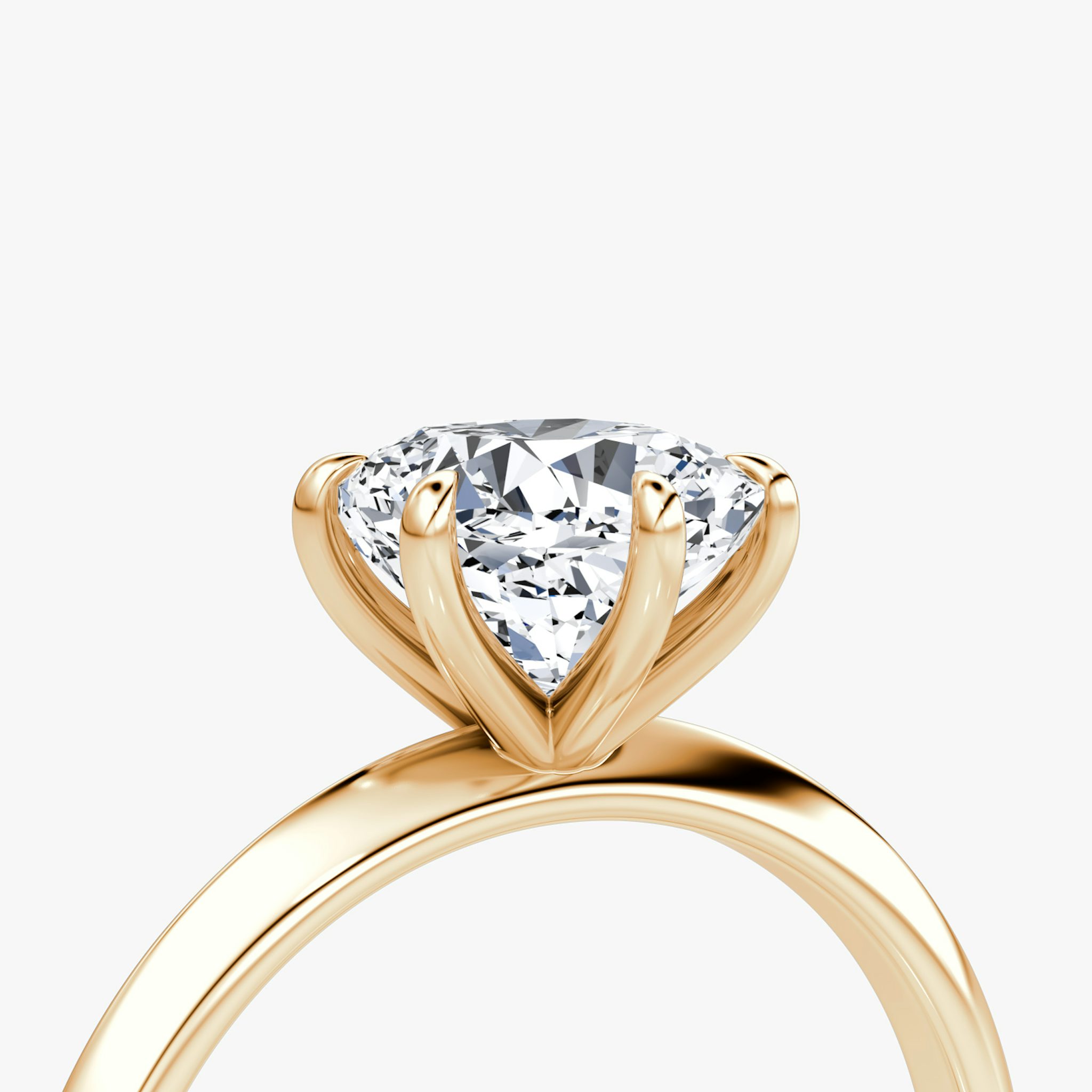 The Knife-Edge | Cushion | 14k | Rose Gold | bandAccent: Plain | hiddenHalo: no | diamondOrientation: vertical | caratWeight: other