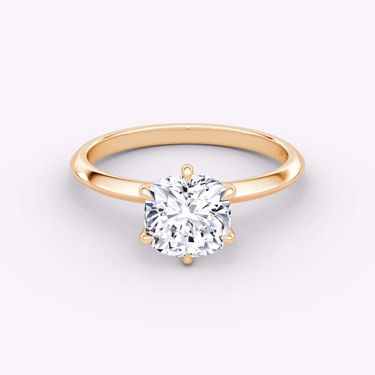 Knife-Edge | Cushion | 14k | Roségold | bandAccent: Ohne Pavé-Besatz | hiddenHalo: no | diamondOrientation: vertical | caratWeight: other