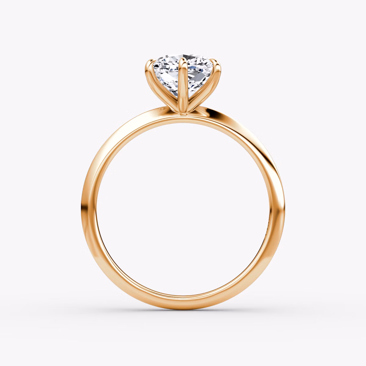 Knife-Edge | Cushion | 14k | Roségold | bandAccent: Ohne Pavé-Besatz | hiddenHalo: no | diamondOrientation: vertical | caratWeight: other