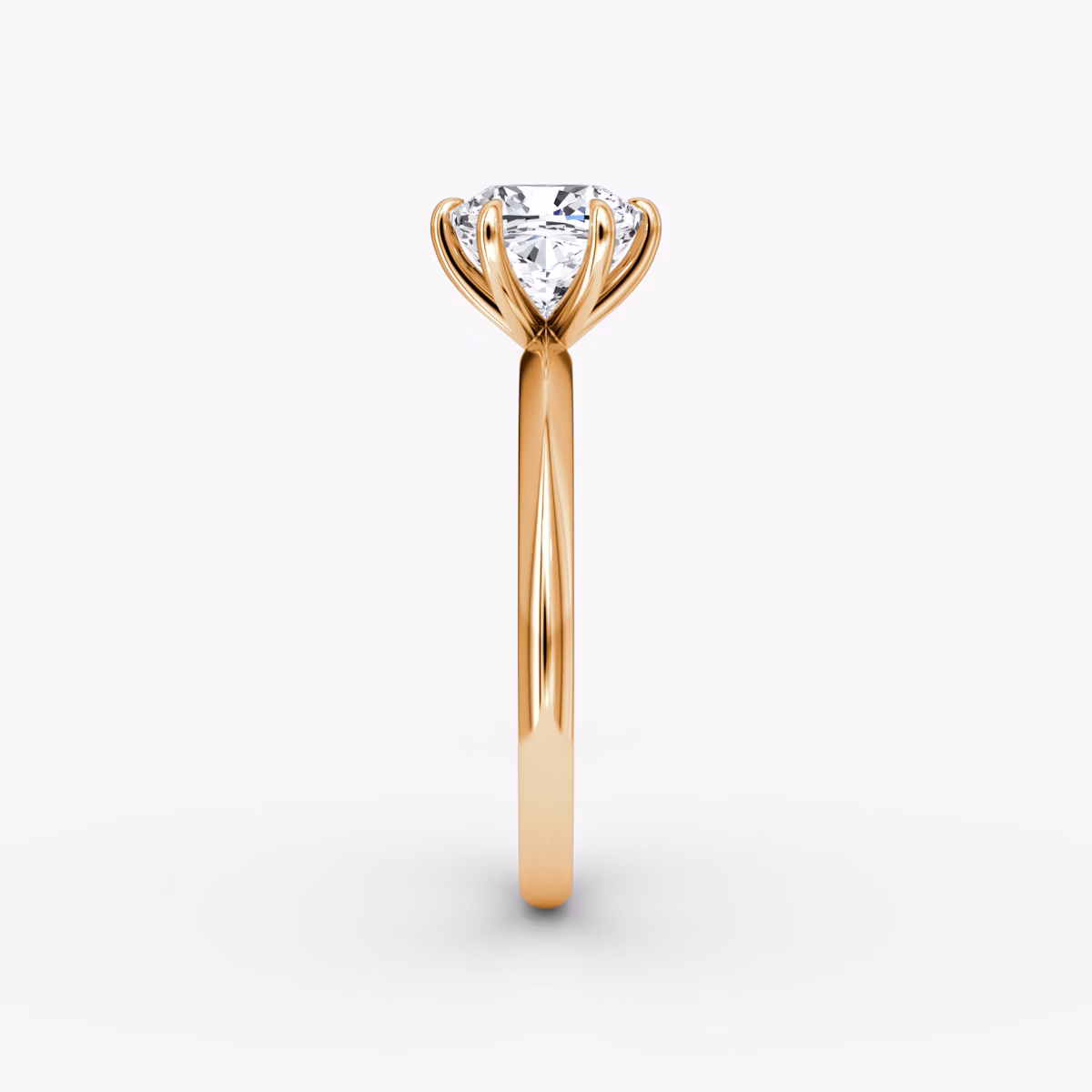 Knife-Edge | Cushion | 14k | Roségold | bandAccent: Ohne Pavé-Besatz | hiddenHalo: no | diamondOrientation: vertical | caratWeight: other
