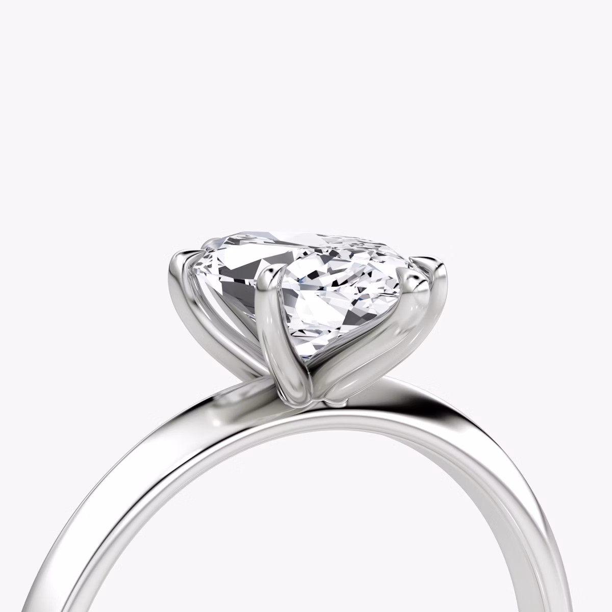 The Knife-Edge | Marquise | 18k | White Gold | bandAccent: Plain | hiddenHalo: no | diamondOrientation: vertical | caratWeight: other