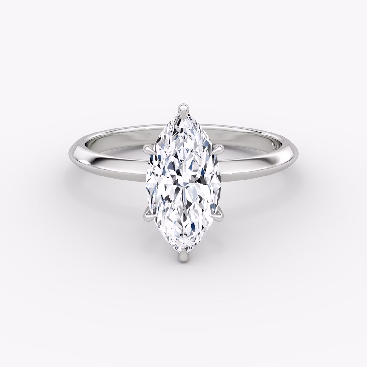 The Knife-Edge | Marquise | 18k | White Gold | bandAccent: Plain | hiddenHalo: no | diamondOrientation: vertical | caratWeight: other