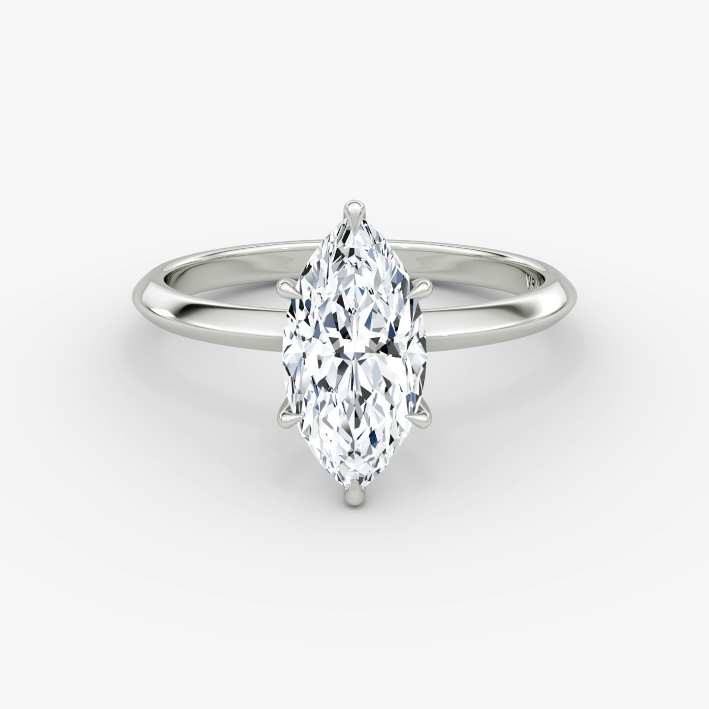 The Knife-Edge | Marquise | Platinum | bandAccent: Plain | hiddenHalo: no | diamondOrientation: vertical | caratWeight: other