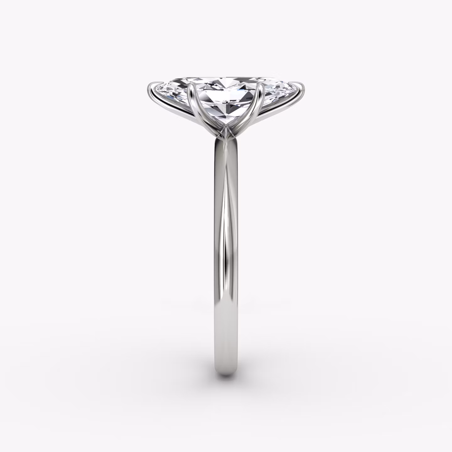 The Knife-Edge | Marquise | Platinum | bandAccent: Plain | hiddenHalo: no | diamondOrientation: vertical | caratWeight: other