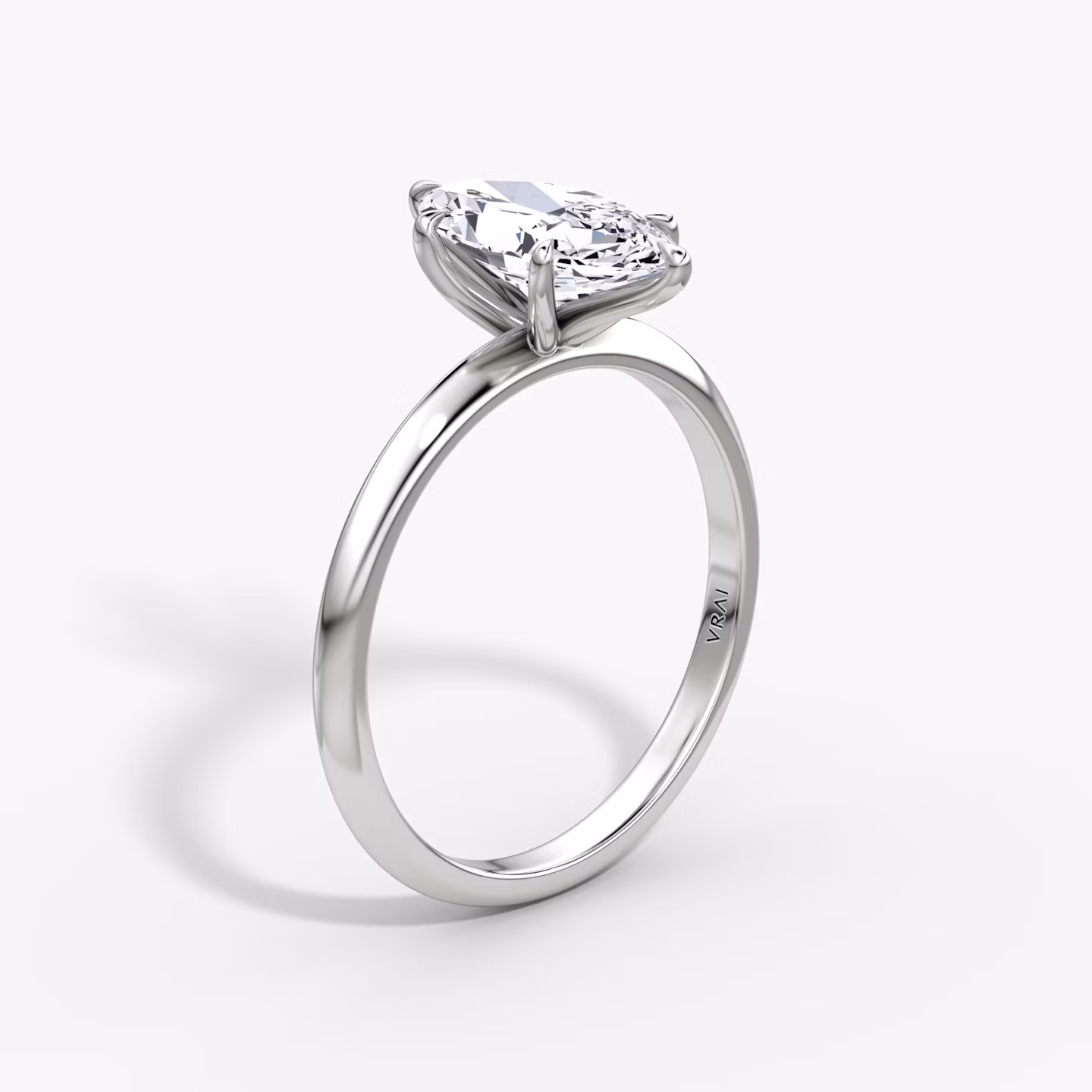 The Knife-Edge | Marquise | Platinum | bandAccent: Plain | hiddenHalo: no | diamondOrientation: vertical | caratWeight: other