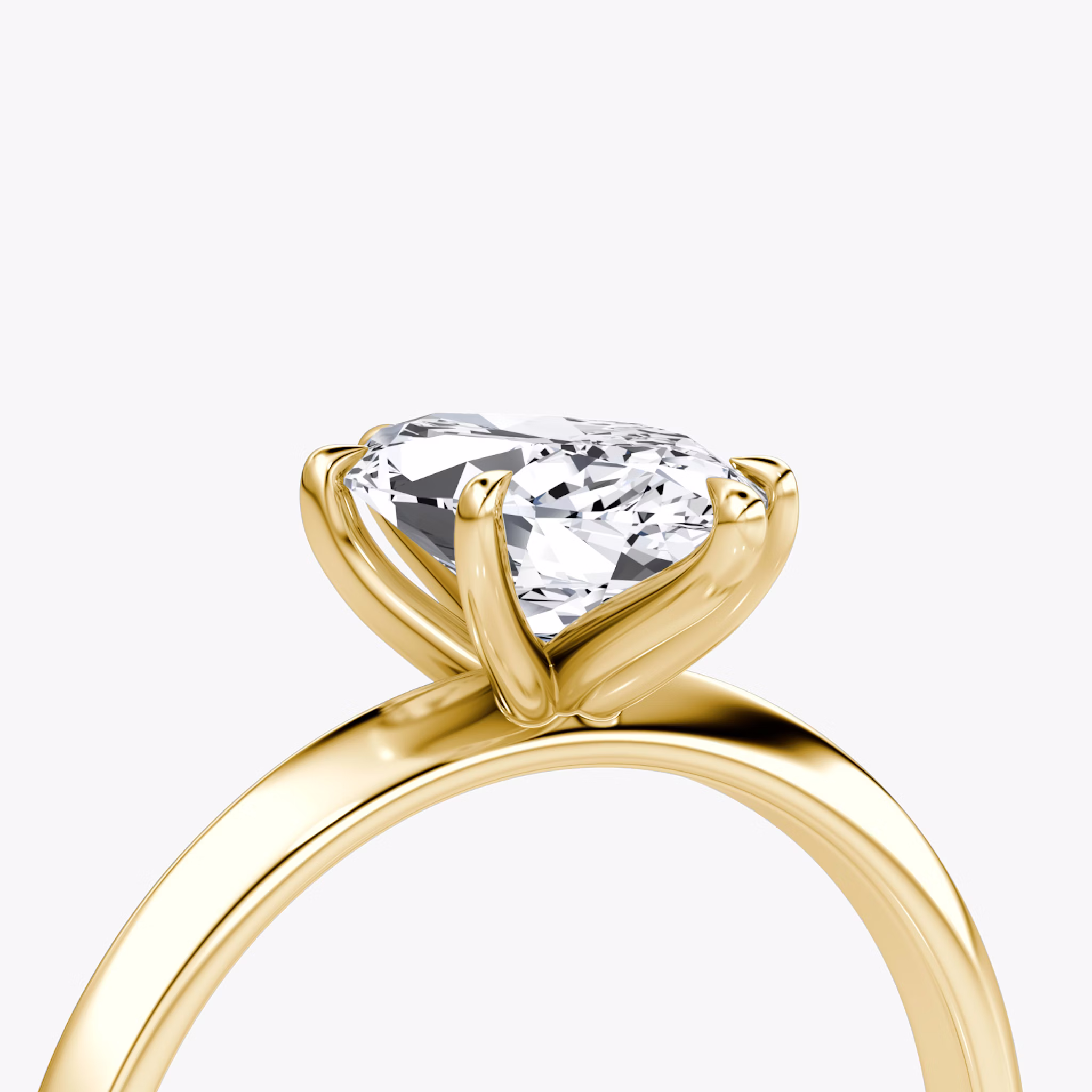 The Knife-Edge | Marquise | 18k | Yellow Gold | bandAccent: Plain | hiddenHalo: no | diamondOrientation: vertical | caratWeight: other