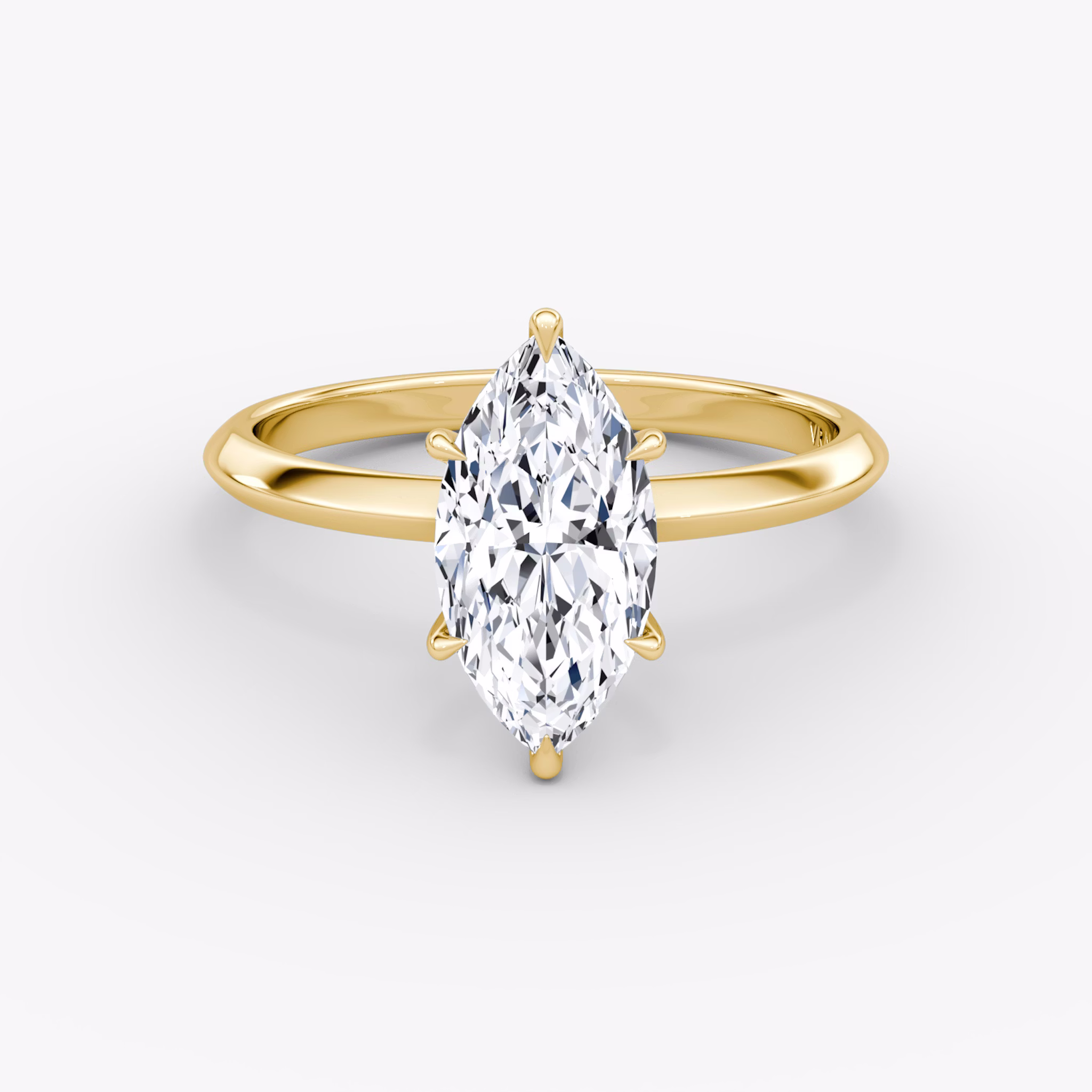 The Knife-Edge | Marquise | 18k | Yellow Gold | bandAccent: Plain | hiddenHalo: no | diamondOrientation: vertical | caratWeight: other