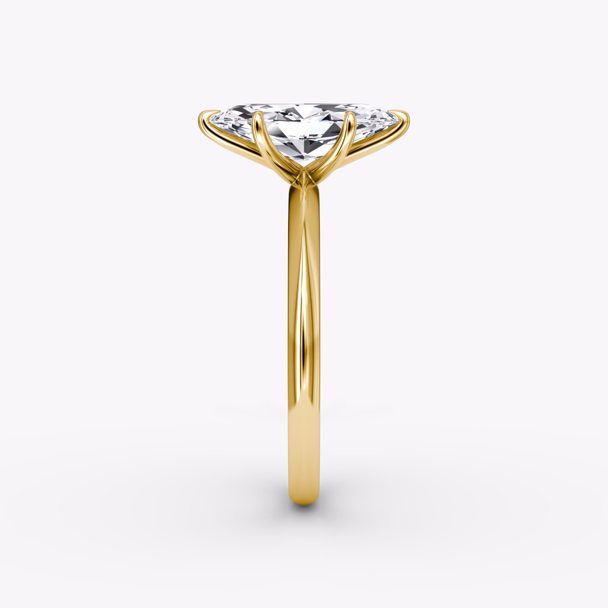 The Knife-Edge | Marquise | 18k | Yellow Gold | bandAccent: Plain | hiddenHalo: no | diamondOrientation: vertical | caratWeight: other