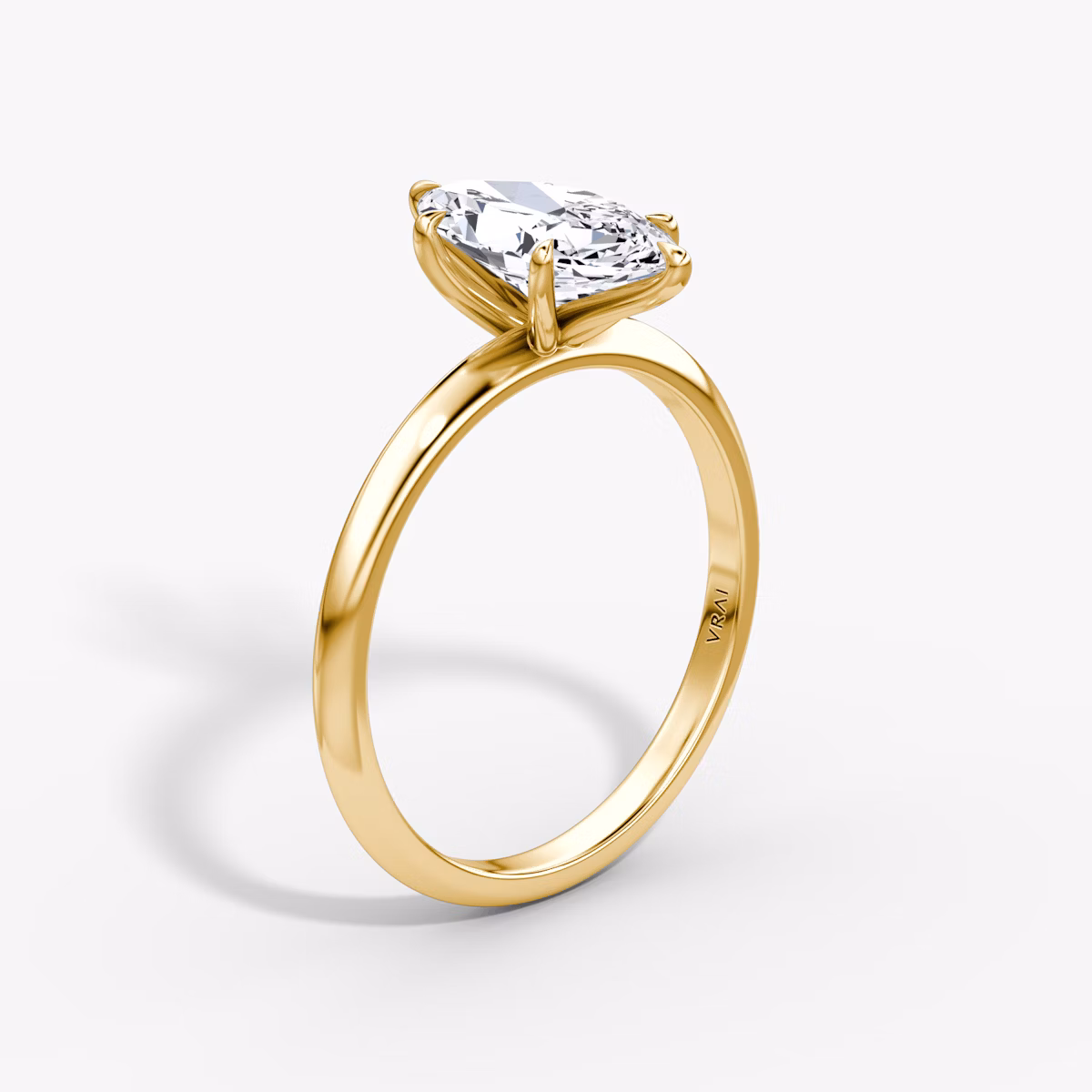 The Knife-Edge | Marquise | 18k | Yellow Gold | bandAccent: Plain | hiddenHalo: no | diamondOrientation: vertical | caratWeight: other