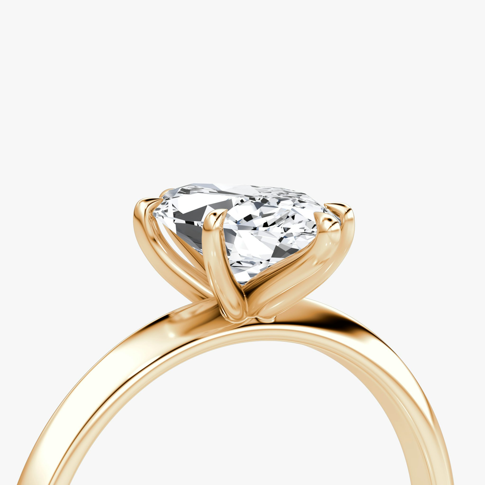 The Knife-Edge | Marquise | 14k | Rose Gold | bandAccent: Plain | hiddenHalo: no | diamondOrientation: vertical | caratWeight: other