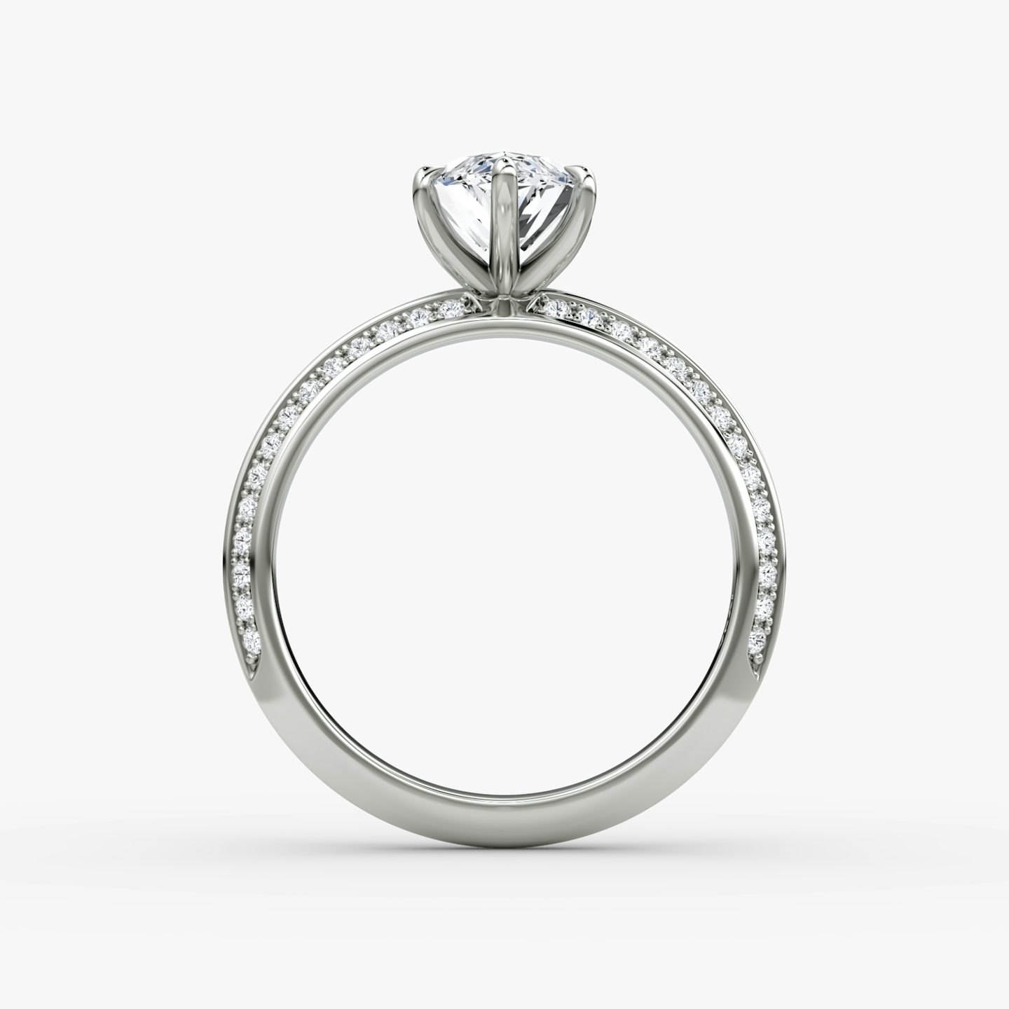 The Knife-Edge | Marquise | 18k | White Gold | bandAccent: Pavé | hiddenHalo: no | diamondOrientation: vertical | caratWeight: other