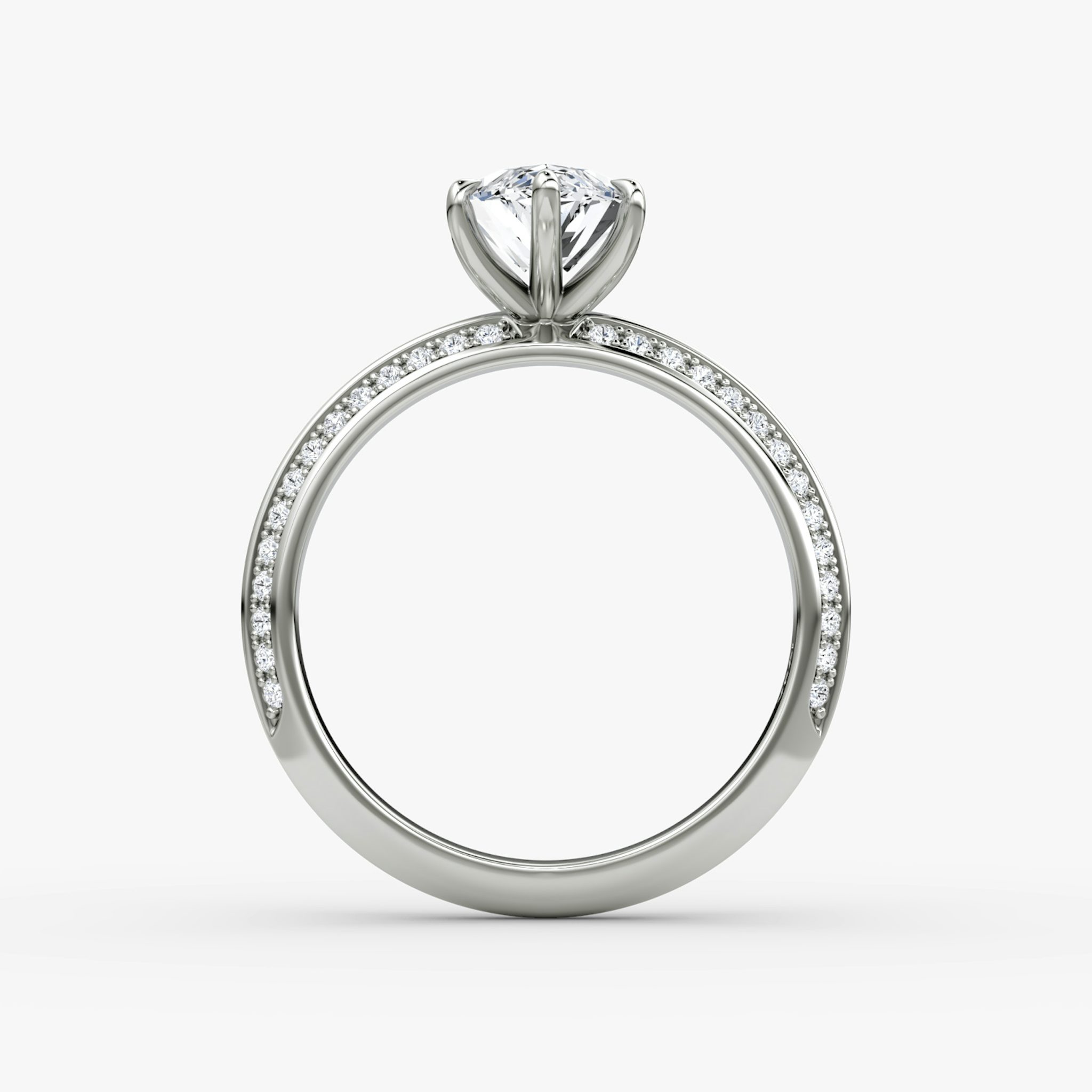 The Knife-Edge | Marquise | 18k | White Gold | bandAccent: Pavé | hiddenHalo: no | diamondOrientation: vertical | caratWeight: other