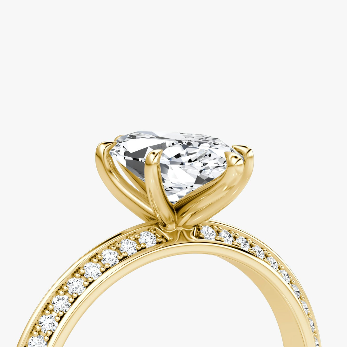 The Knife-Edge | Marquise | 18k | Yellow Gold | bandAccent: Pavé | hiddenHalo: no | diamondOrientation: vertical | caratWeight: other