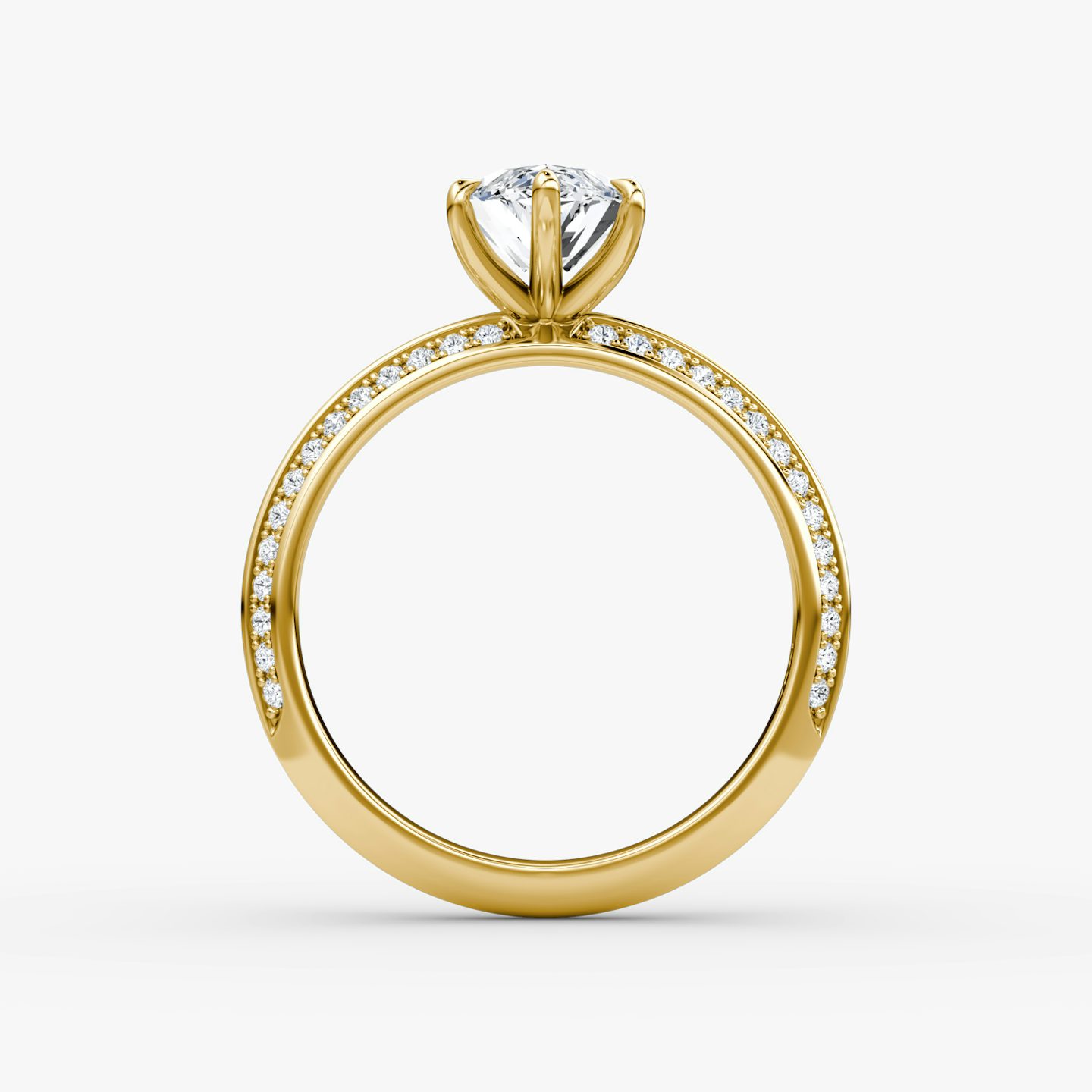The Knife-Edge | Marquise | 18k | Yellow Gold | bandAccent: Pavé | hiddenHalo: no | diamondOrientation: vertical | caratWeight: other