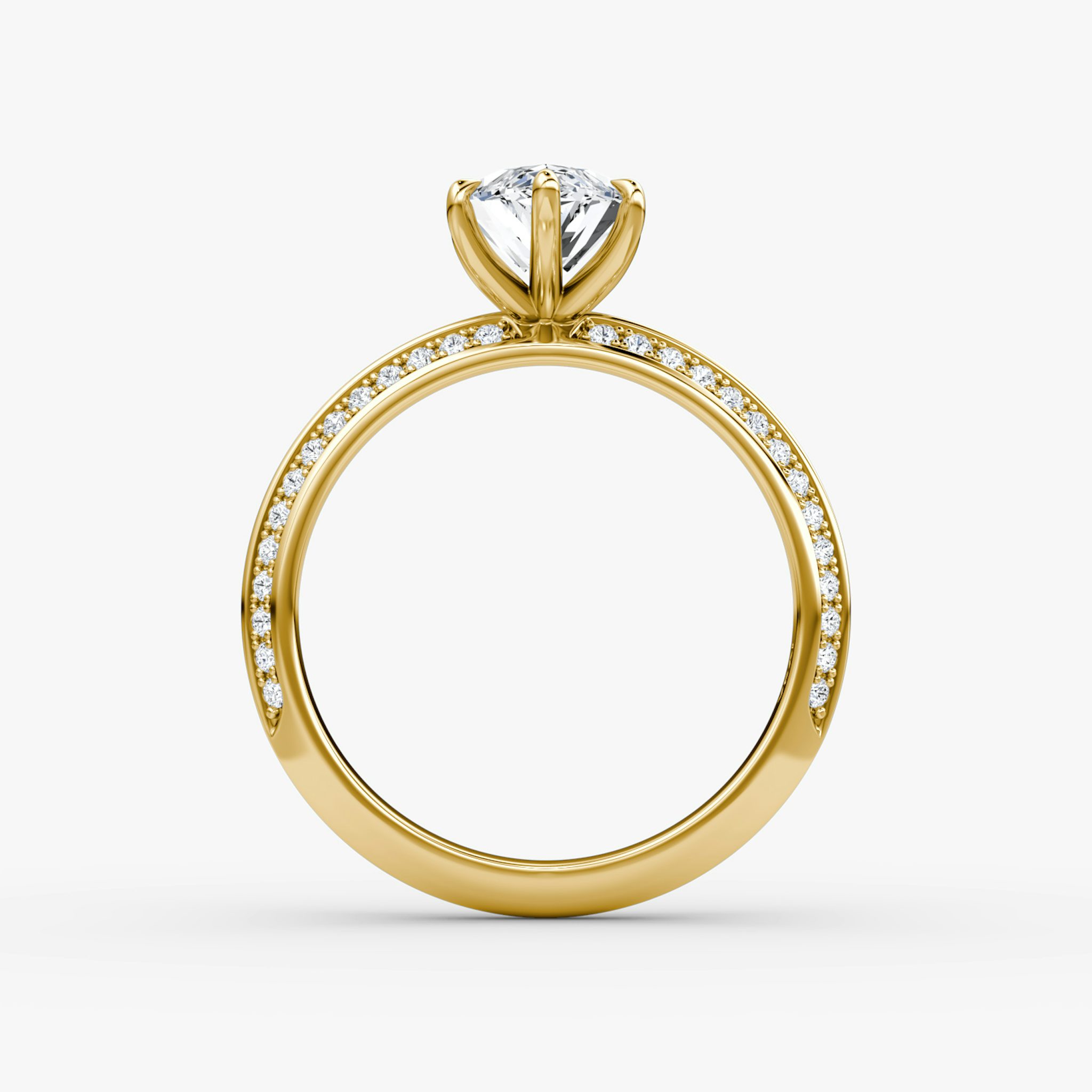 The Knife-Edge | Marquise | 18k | Yellow Gold | bandAccent: Pavé | hiddenHalo: no | diamondOrientation: vertical | caratWeight: other