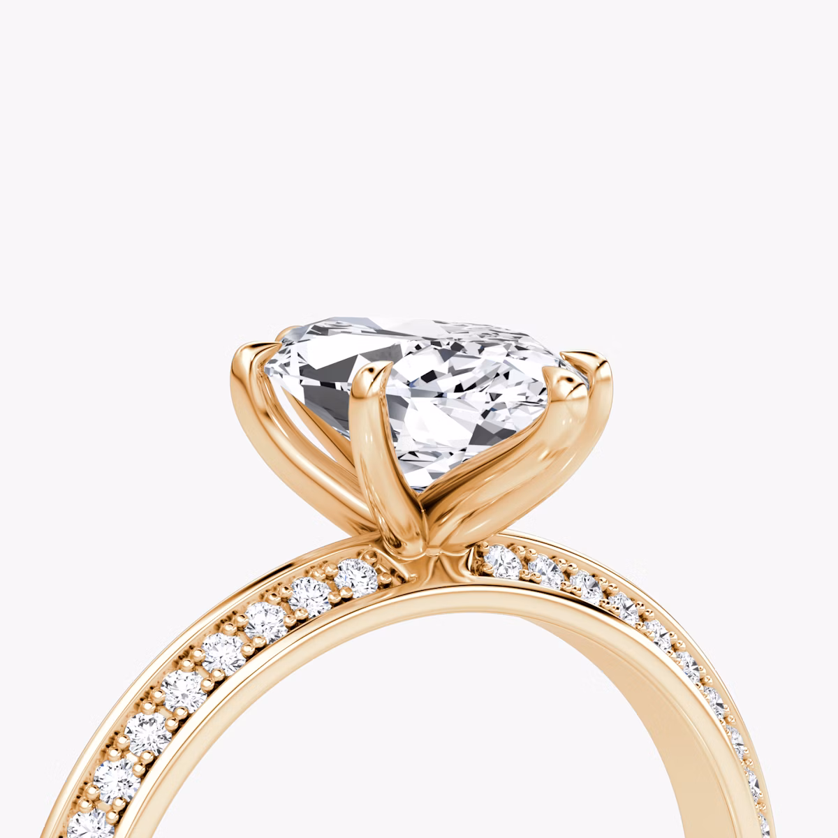 The Knife-Edge | Marquise | 14k | Rose Gold | bandAccent: Pavé | hiddenHalo: no | diamondOrientation: vertical | caratWeight: other